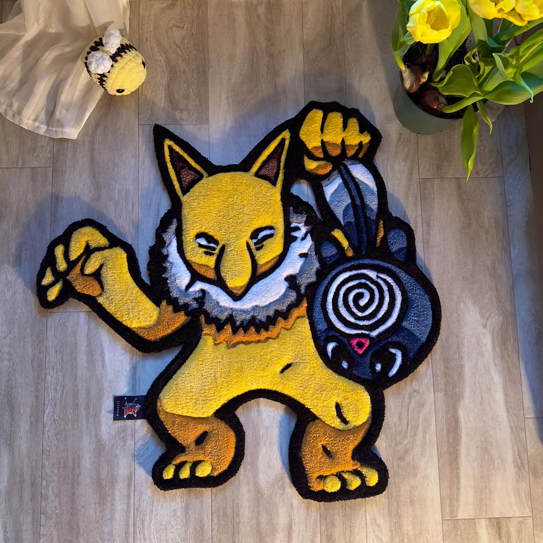 Custom Hypno & Tailwag Rug – Unique Pokémon Anime Carpet for Collectors, Gamers & Otaku