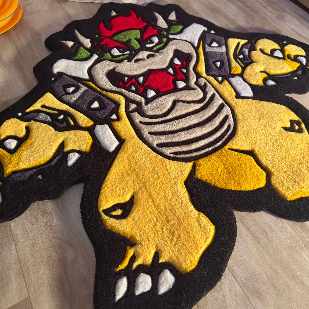 Custom Bowser Rug – Super Mario Gamer Carpet for Anime & Nintendo Fans