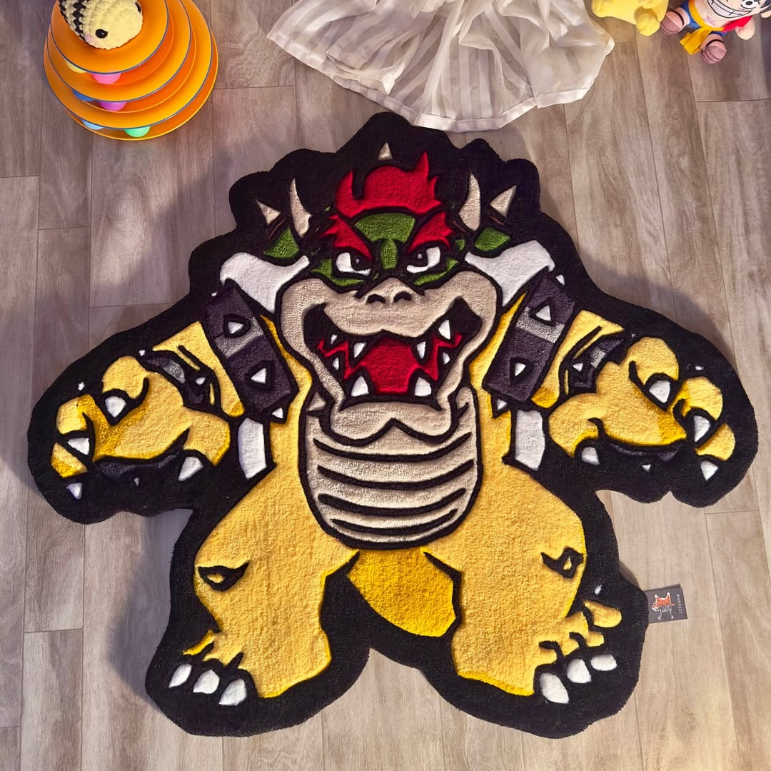 Custom Bowser Rug – Super Mario Gamer Carpet for Anime & Nintendo Fans