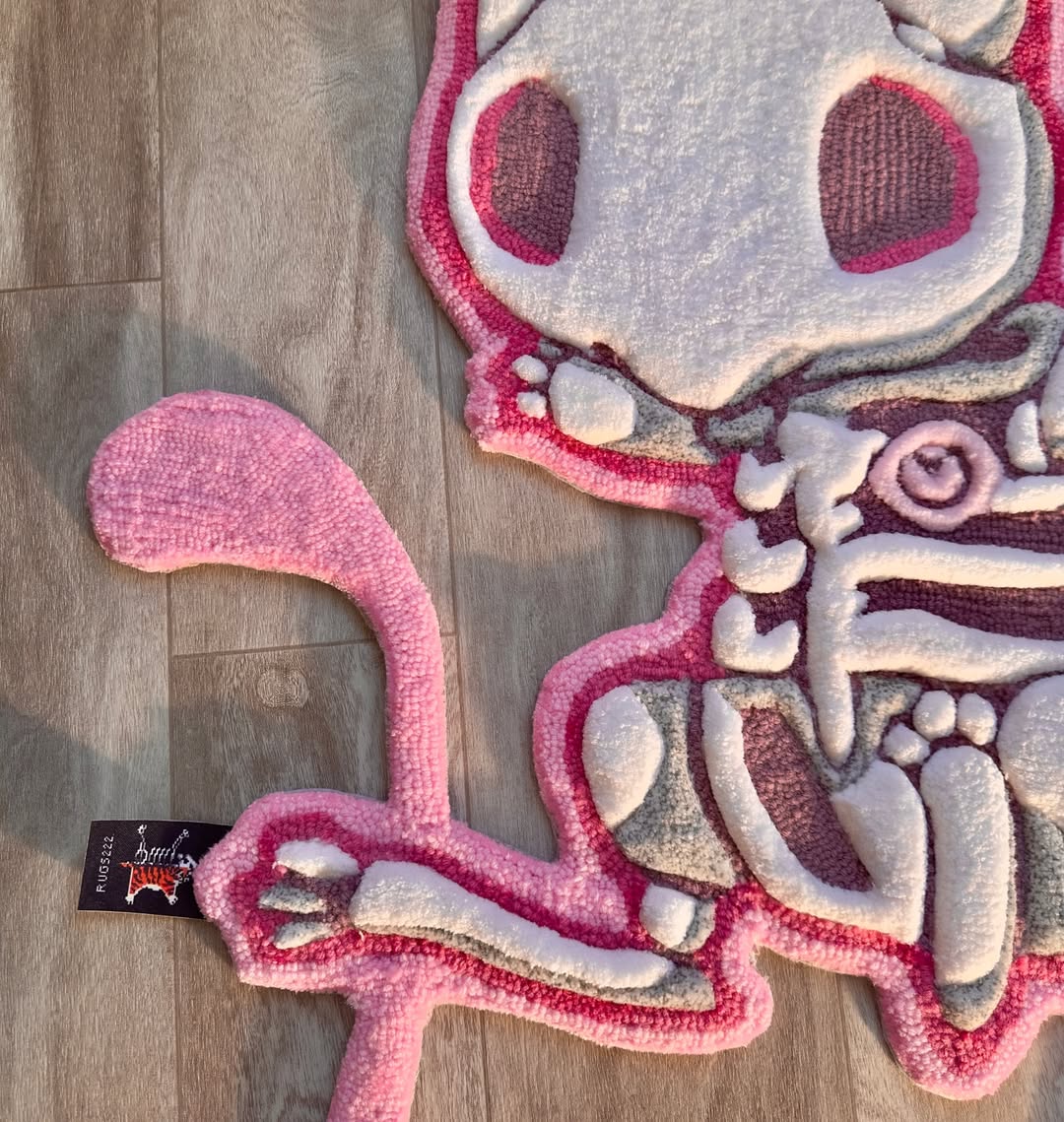 Custom Mew Rug – Legendary Pokémon Anime Carpet for Collectors, Gamers & Otaku