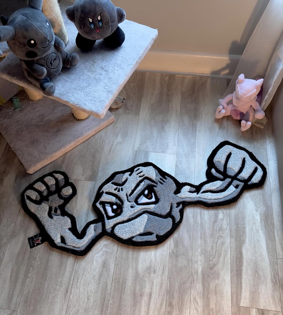 Custom Geodude Rug – Pokémon Rock-Type Anime Carpet for Gamers, Otaku & Collectors
