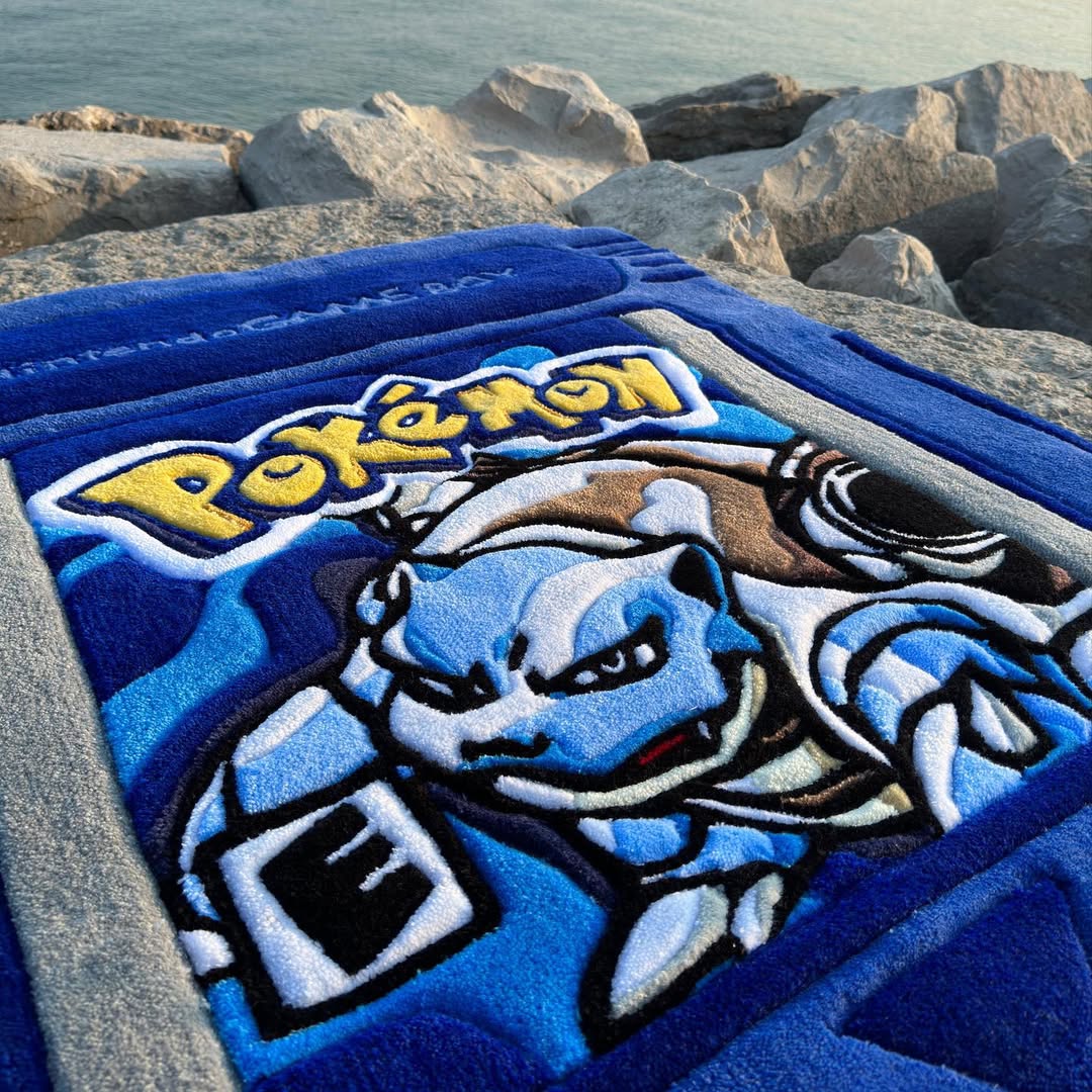 Custom Blastoise Rug – Powerful Water-Type Pokémon Carpet for Gamers, Collectors & Anime Fans