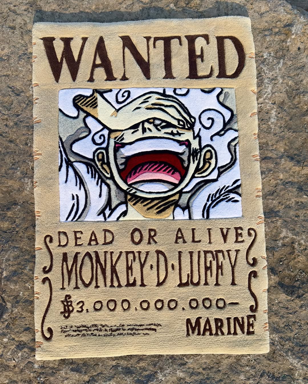 Custom Wanted Luffy Rug – One Piece Anime Carpet for Otaku, Gamers & Collectors