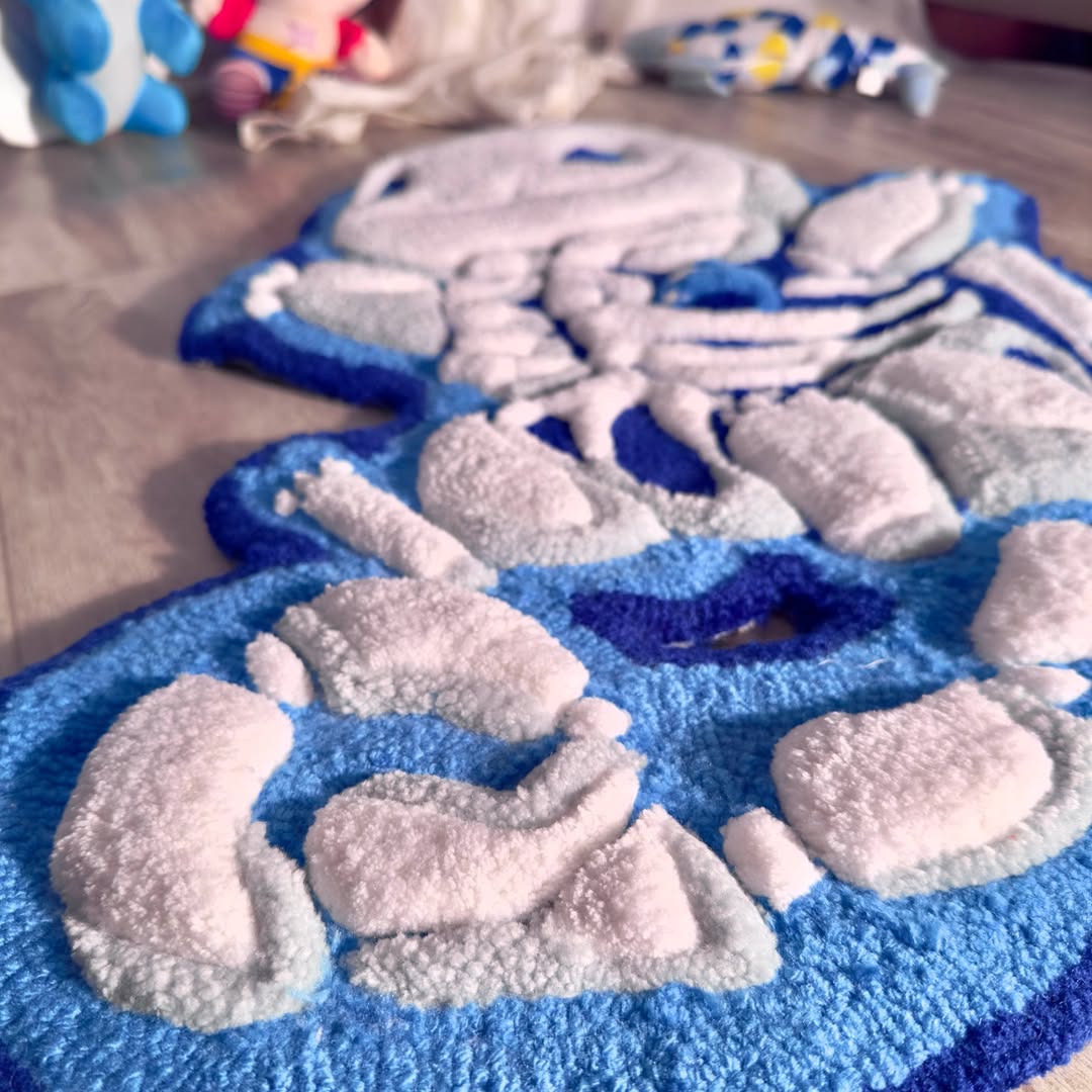 Custom Squirtle Skeleton Rug – Pokémon Anime Carpet for Gamers & Collectors