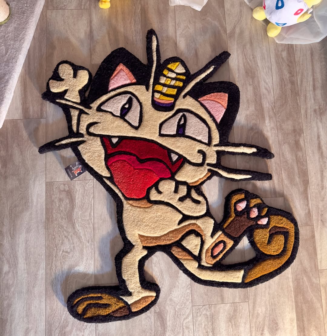 Custom Meowth Rug – Pokémon Anime Carpet for Gamers & Collectors