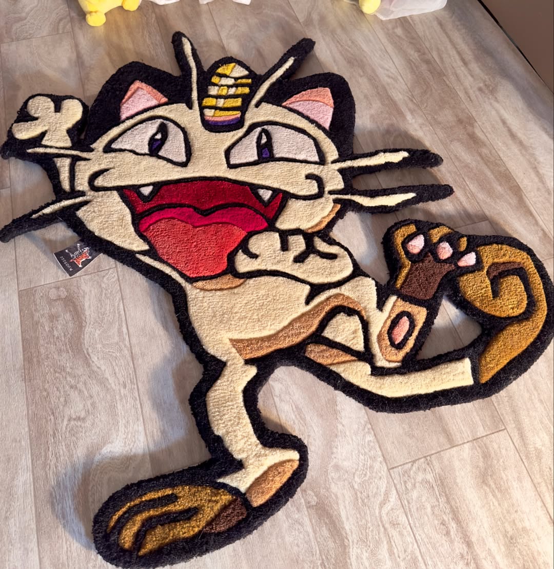 Custom Meowth Rug – Pokémon Anime Carpet for Gamers & Collectors