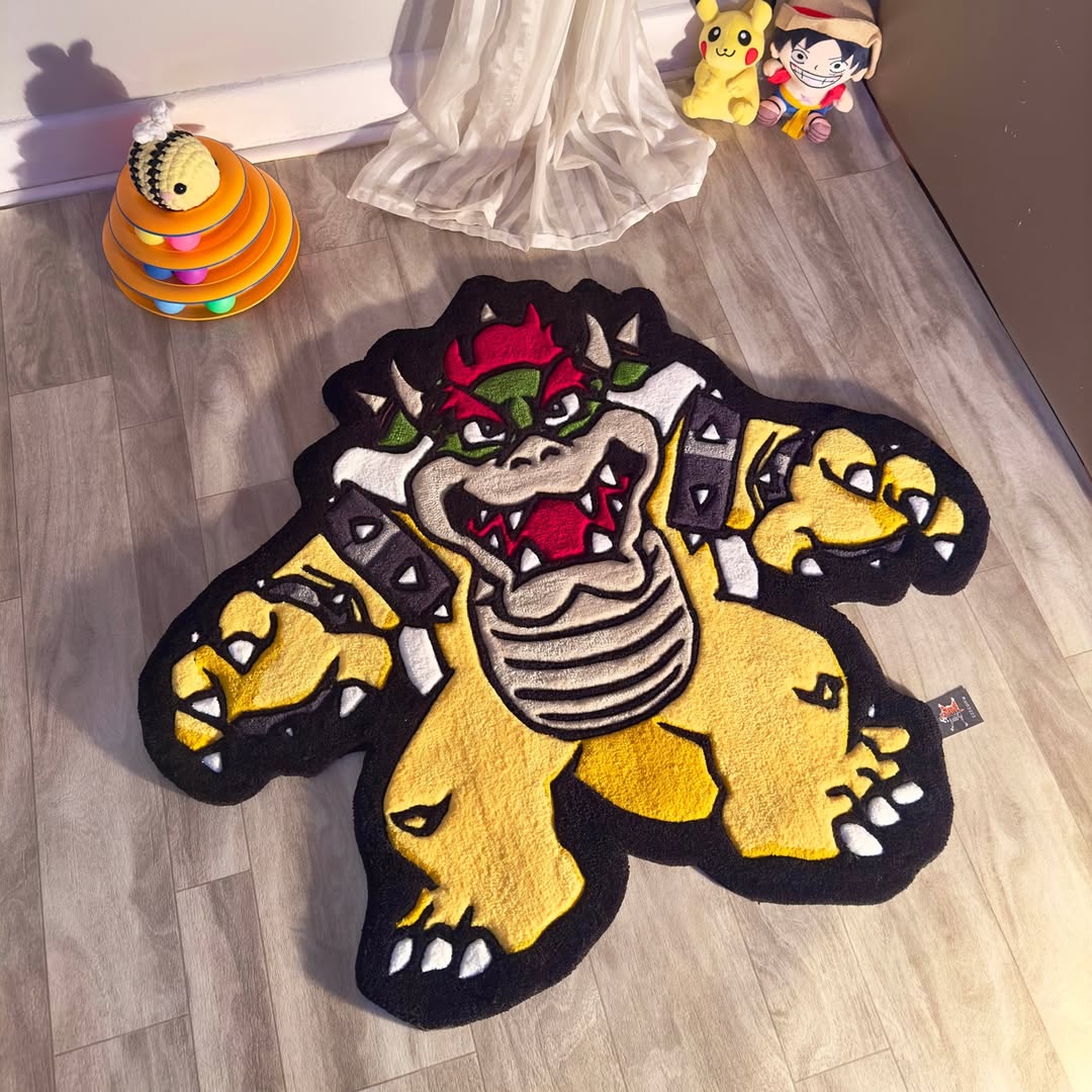 Custom Bowser Rug – Super Mario Gamer Carpet for Anime & Nintendo Fans