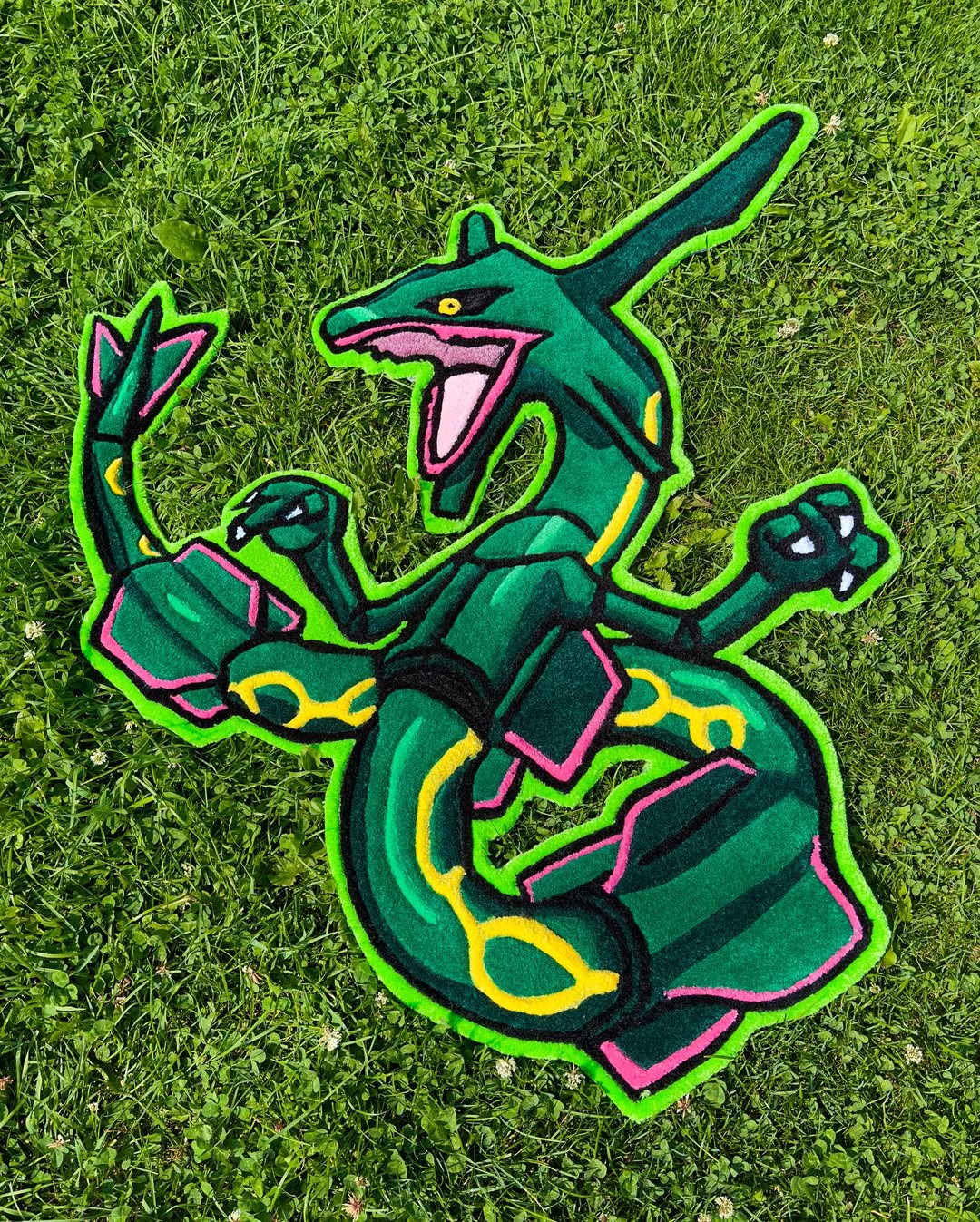 Custom Rayquaza Rug – Legendary Pokémon Anime Carpet for Gamers & Collectors