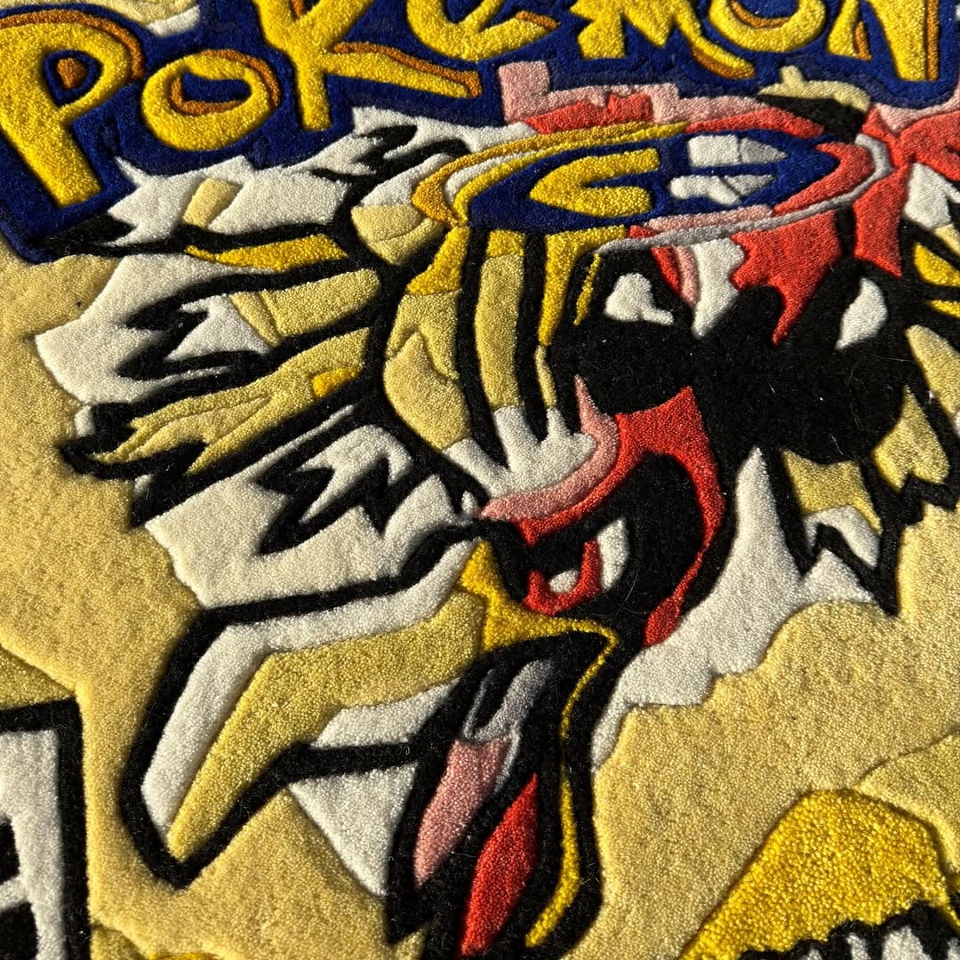 Custom Pokémon Gold Game Boy Cartridge Rug – Retro Gaming Carpet for Collectors, Gamers & Anime Fans