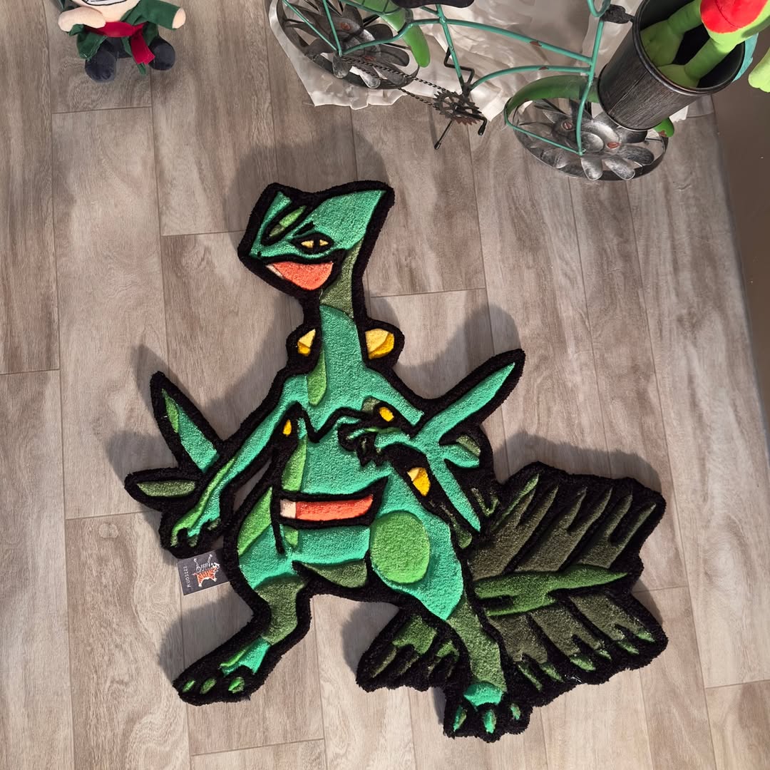 Custom Sceptile Rug – Pokémon Anime Carpet for Gamers & Collectors