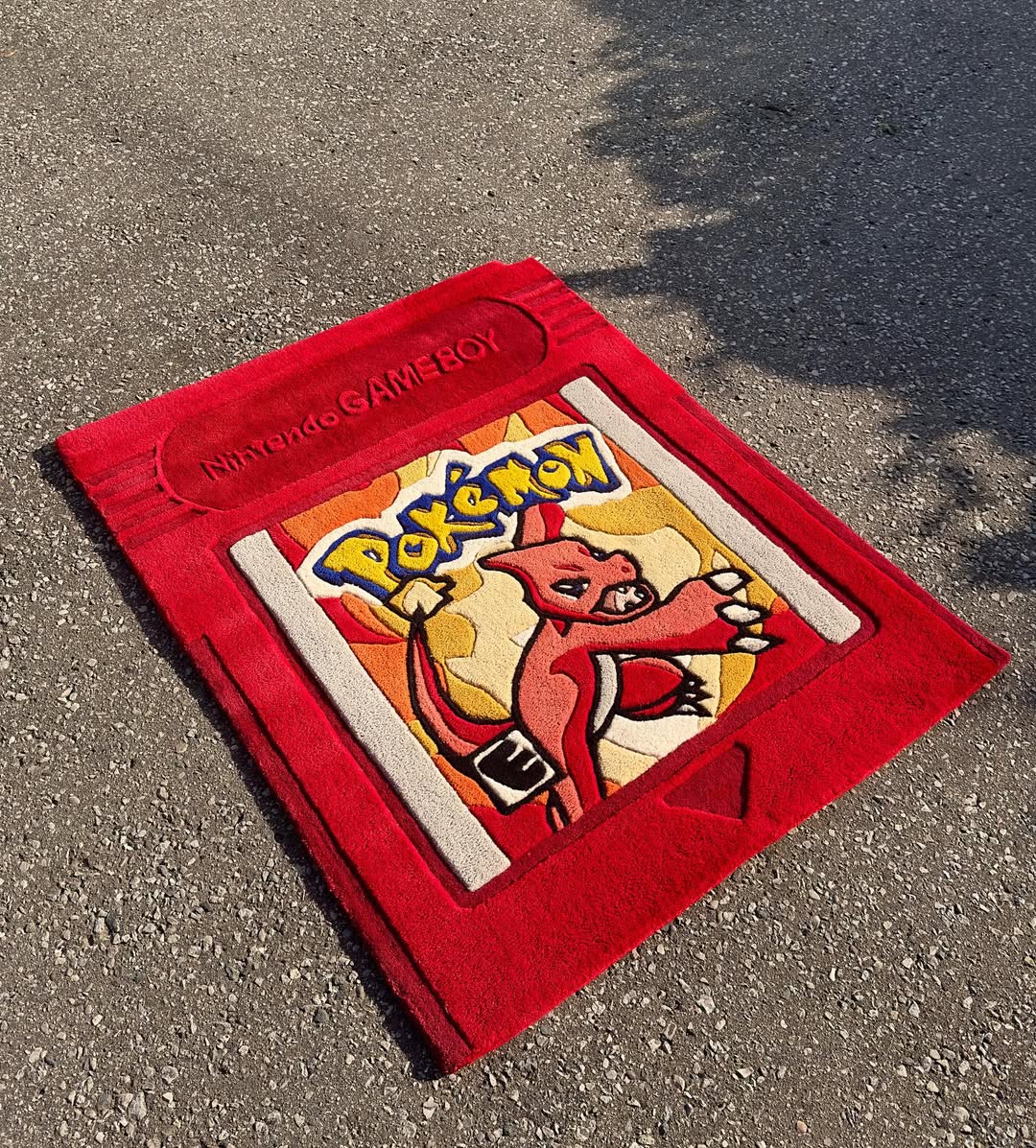 Custom Pokémon Charmeleon Game Boy Cartridge Rug – Retro Gaming Carpet for Collectors, Gamers & Anime Fans
