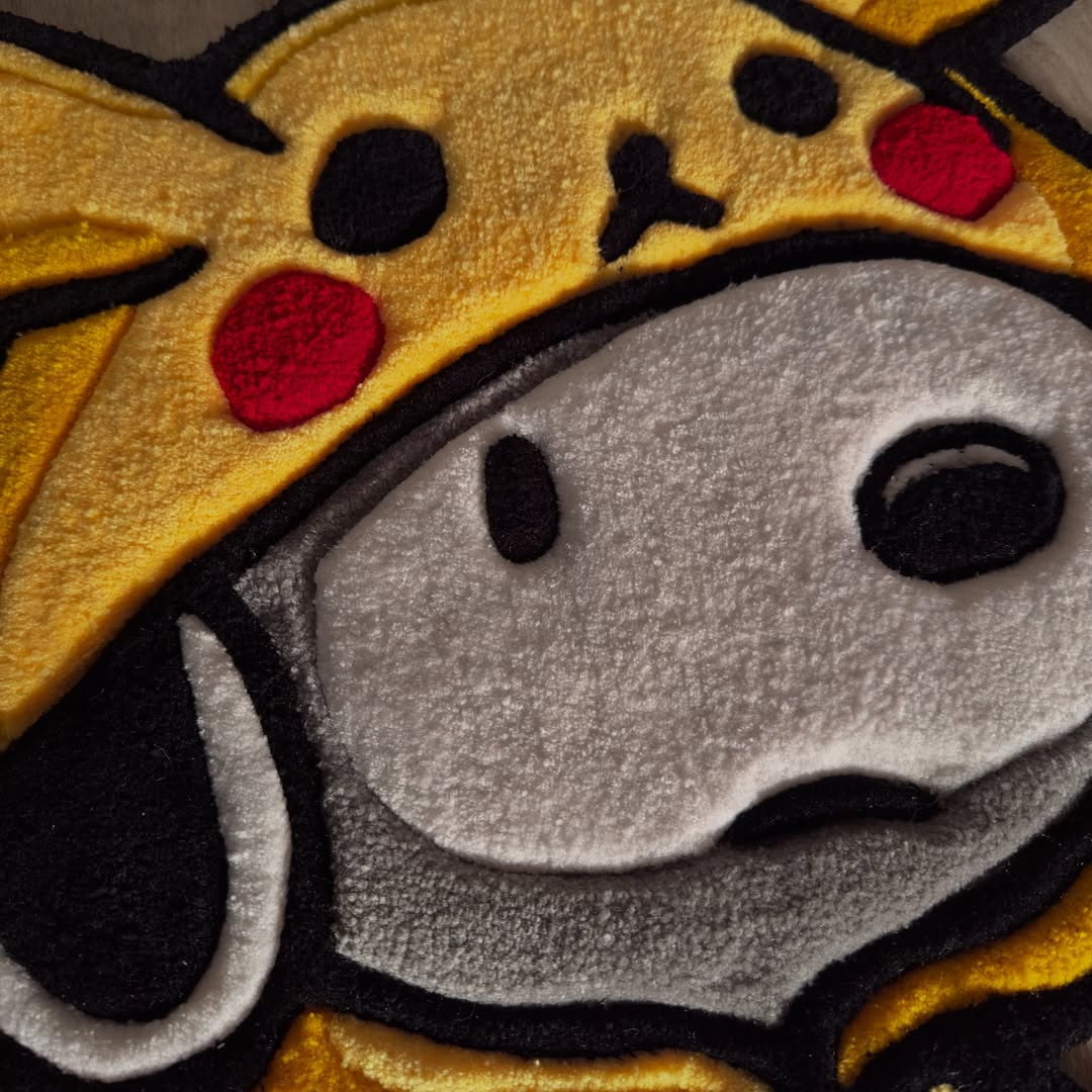 Custom Snoopy with Pikachu Jacket Rug – Cute Anime Crossover Carpet for Collectors, Gamers & Otaku
