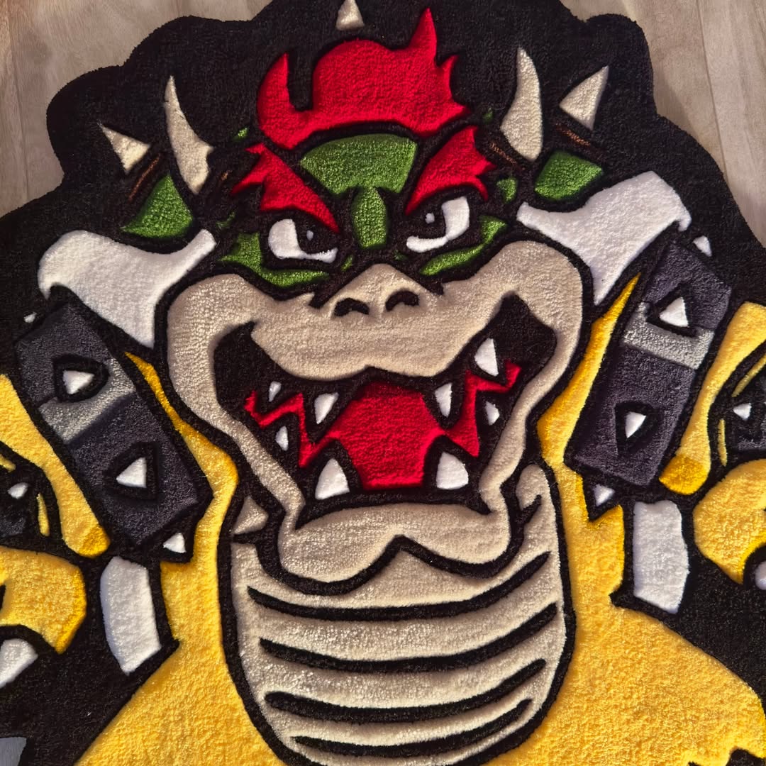 Custom Bowser Rug – Super Mario Gamer Carpet for Anime & Nintendo Fans
