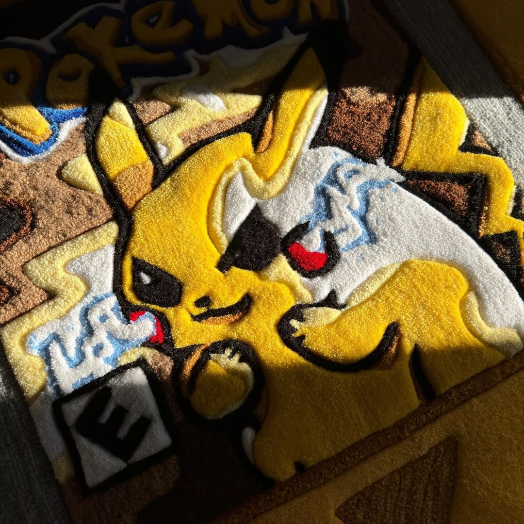Custom Pokémon Pikachu Game Boy Cartridge Rug – Retro Gaming Carpet for Collectors, Gamers & Anime Fans