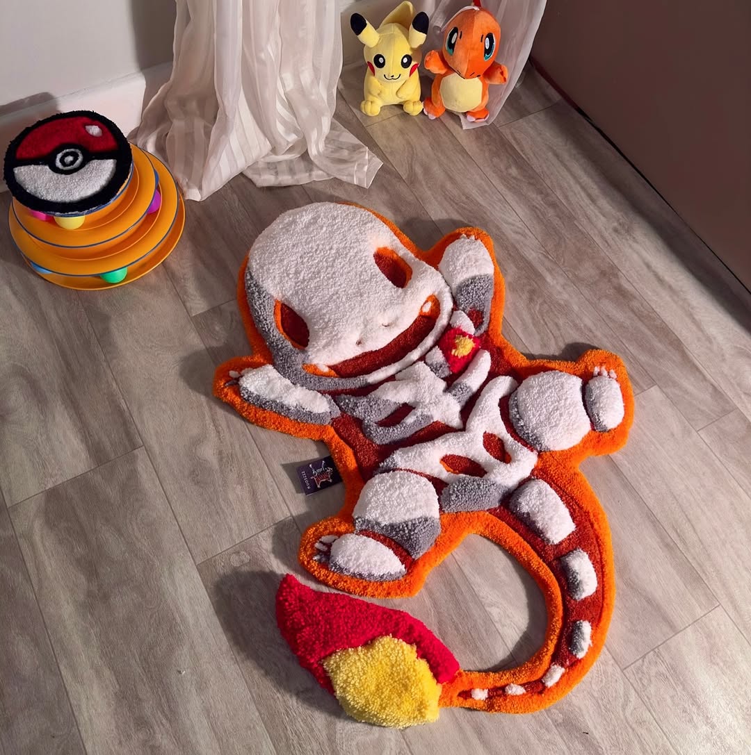 Custom Charmander Rug – Pokémon Anime Carpet for Gamers & Collectors