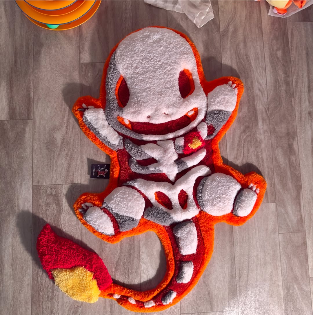 Custom Charmander Rug – Pokémon Anime Carpet for Gamers & Collectors