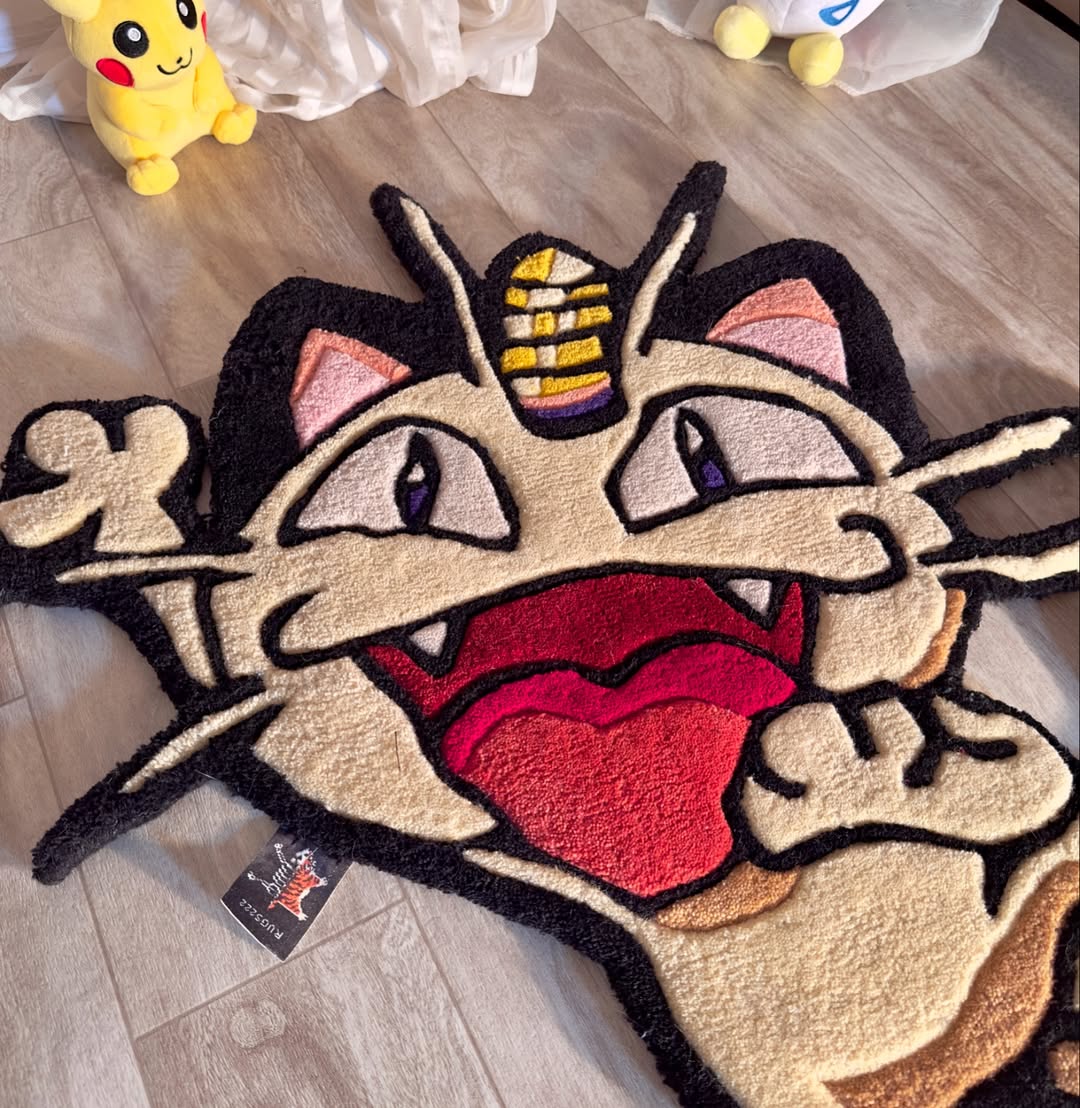 Custom Meowth Rug – Pokémon Anime Carpet for Gamers & Collectors