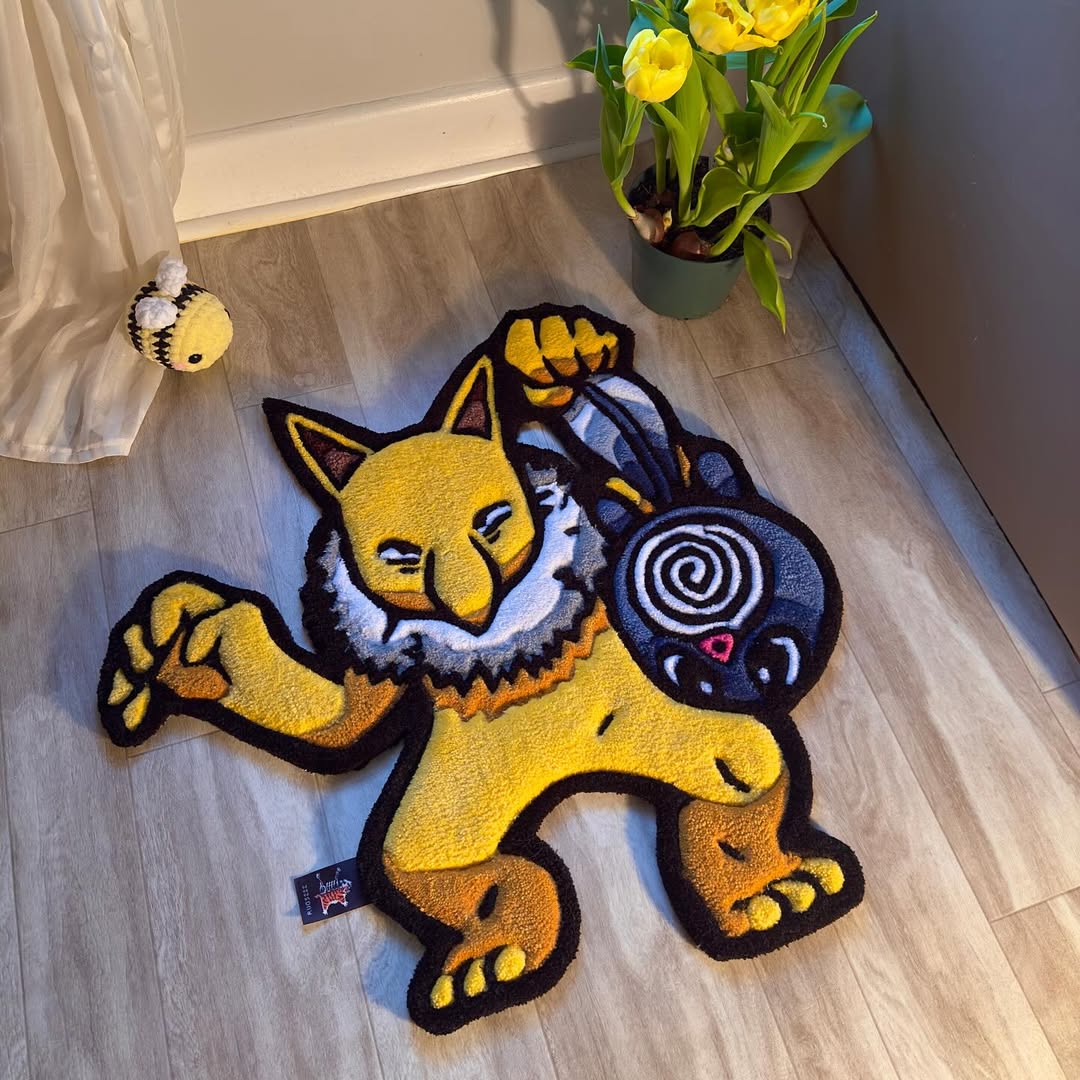 Custom Hypno & Tailwag Rug – Unique Pokémon Anime Carpet for Collectors, Gamers & Otaku