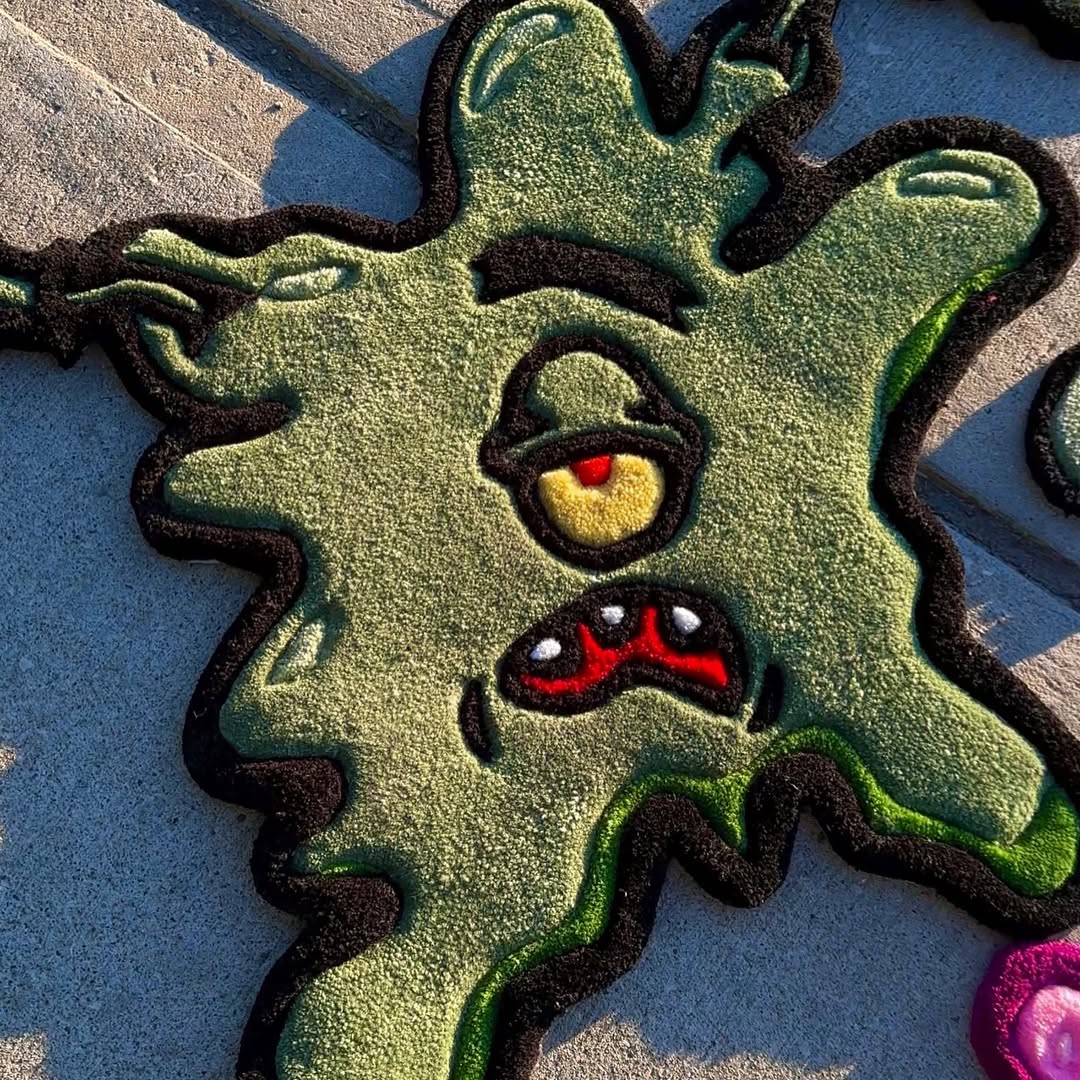 Custom Flattened Plankton Rug – Funny SpongeBob-Inspired Cartoon Carpet for Home, Gamers & Animation Fans