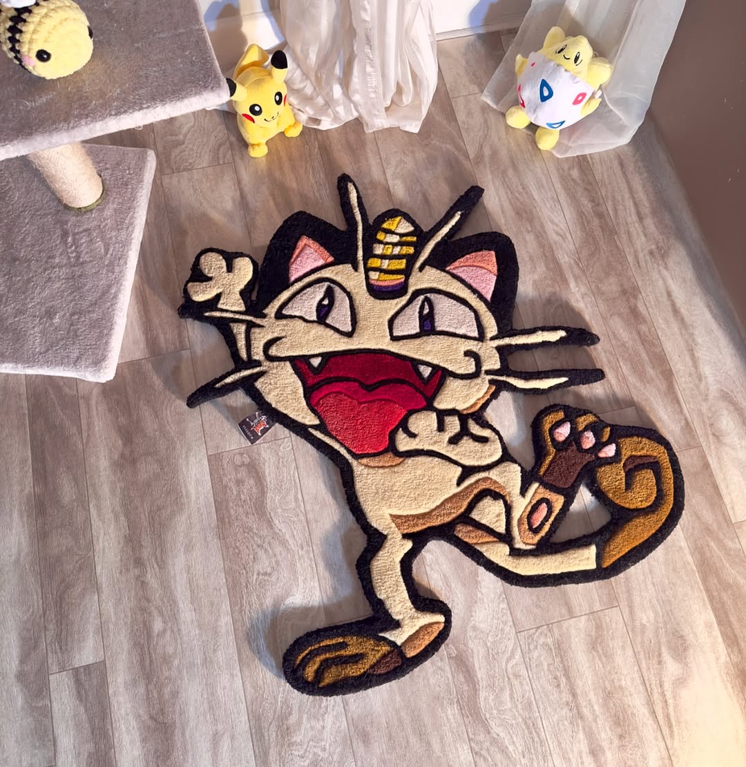 Custom Meowth Rug – Pokémon Anime Carpet for Gamers & Collectors