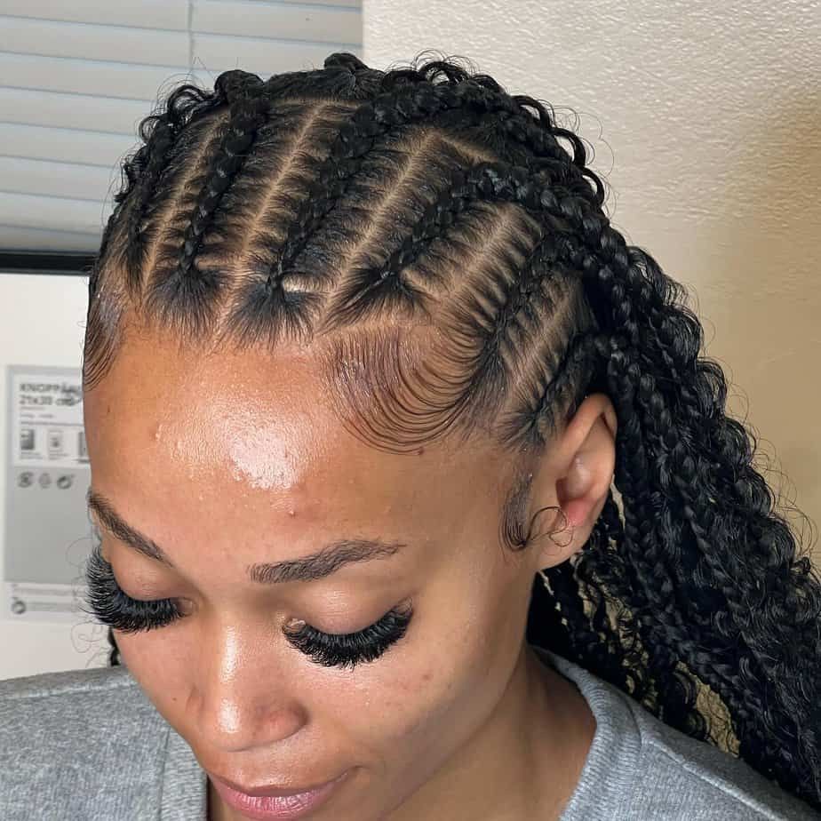 Medium  fulani braids