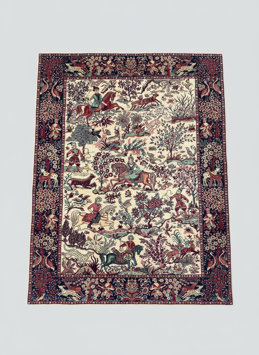 Orientalny dywan "Polowanie"