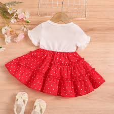 Girls' Red Polka Dot Dress