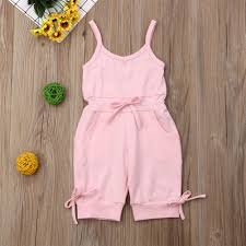 Pink Girls' Summer Romper