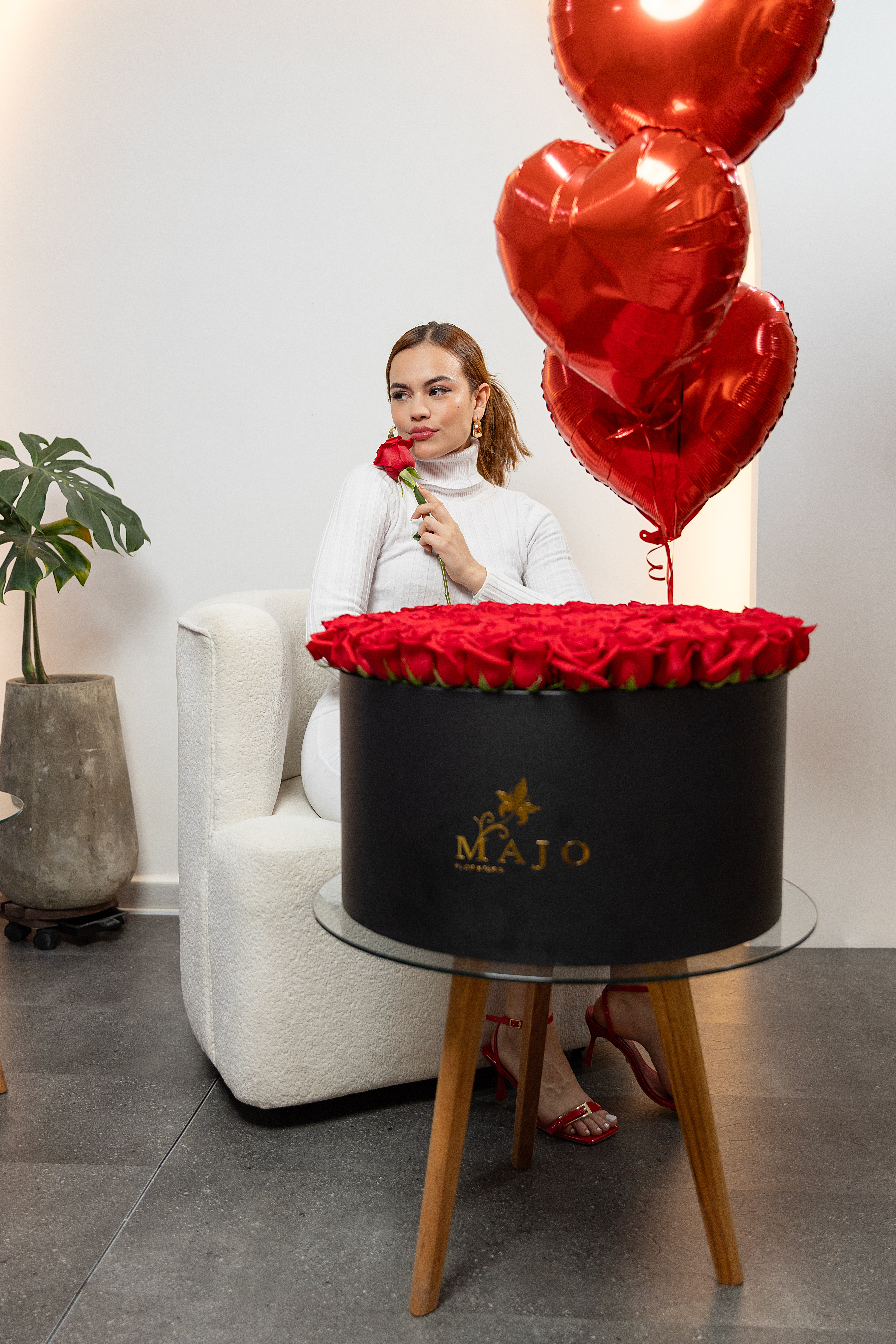 Cilindro luxury XL 🌹 - Floristería Majo Pereira