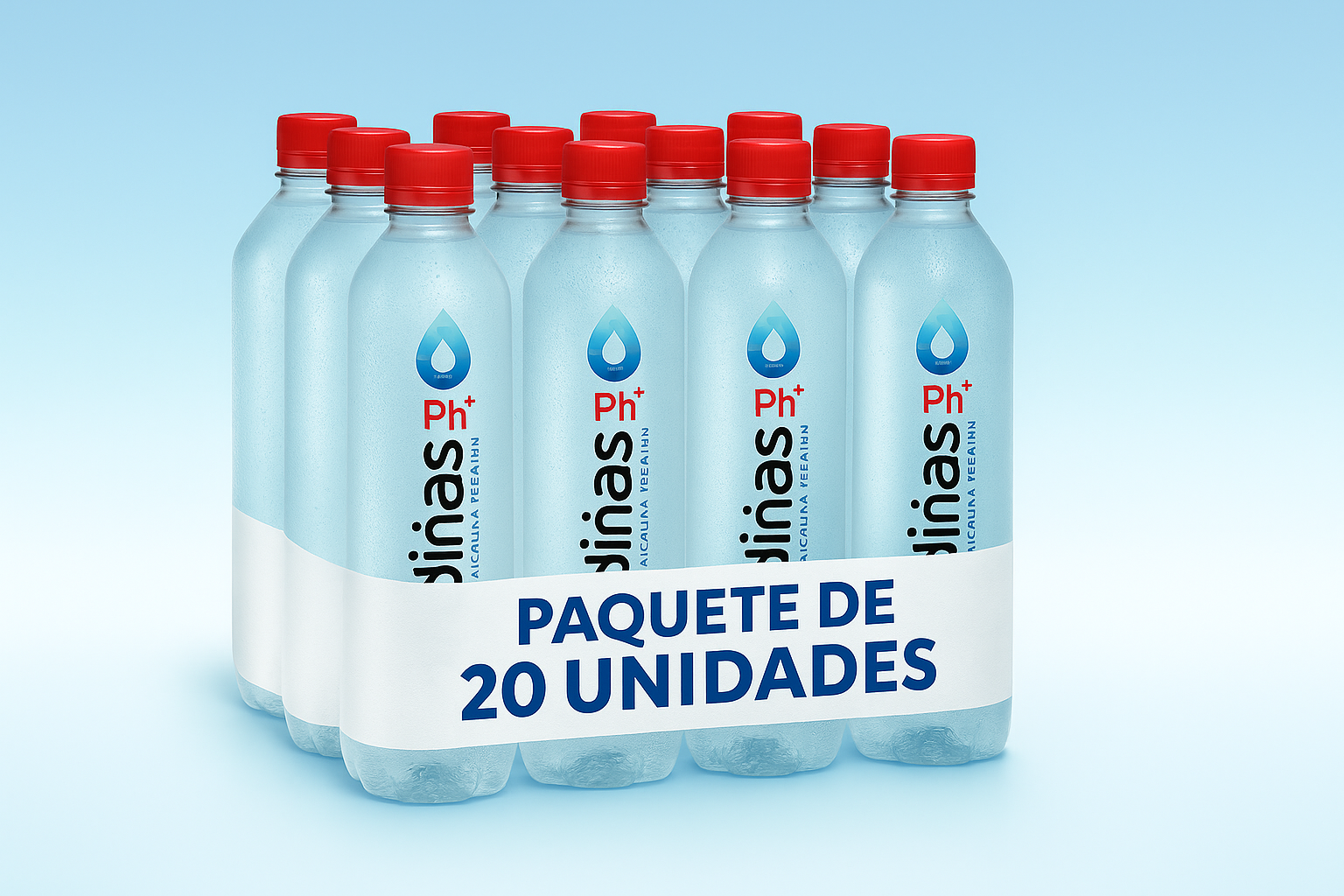 Paquete de 20 Botellas de 1 Litro Agua Alcalina Premium Ondinas 💧🥤