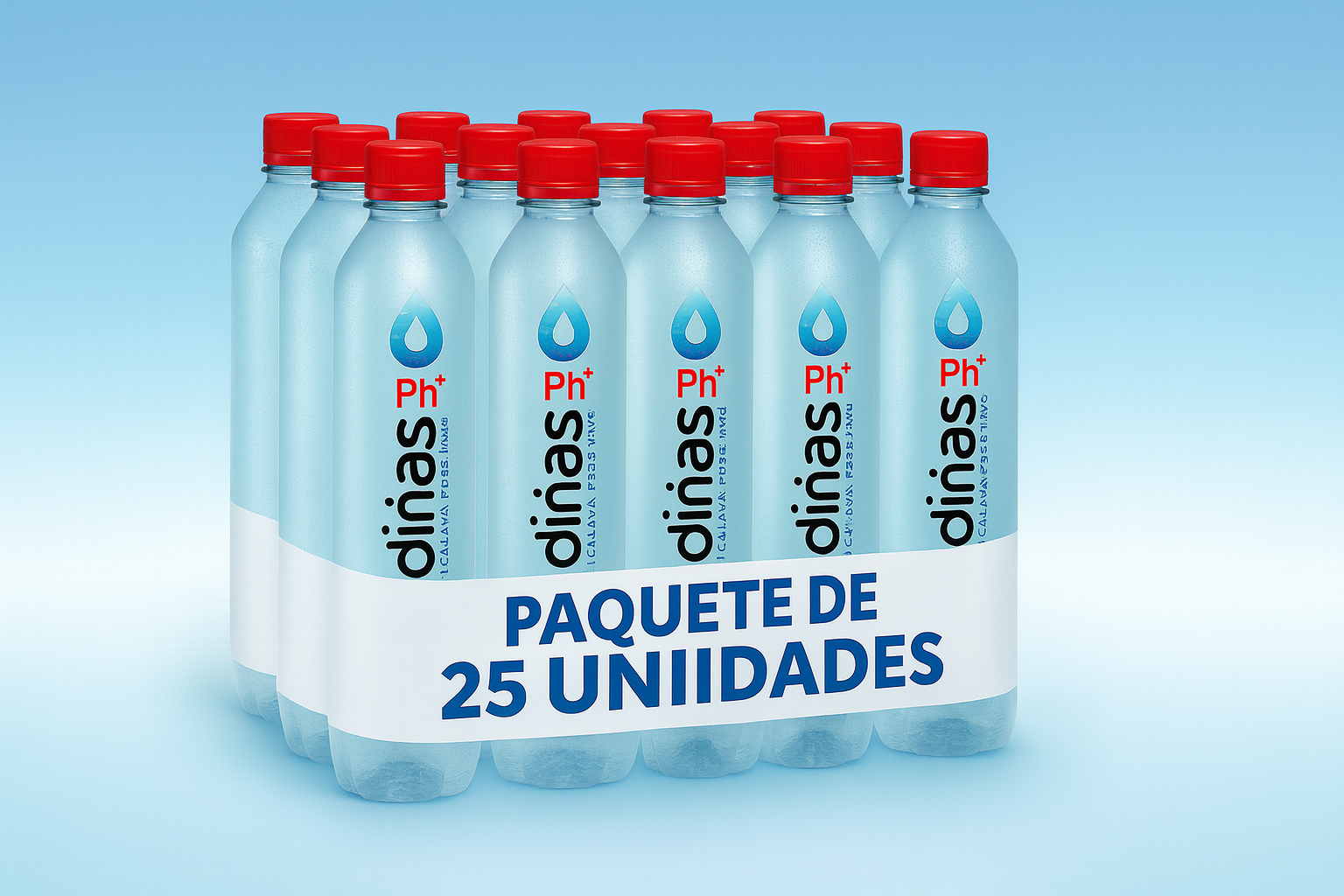 Paquete de 25 Botellas de 500 ml Agua Alcalina Premium Ondinas 💧🥤