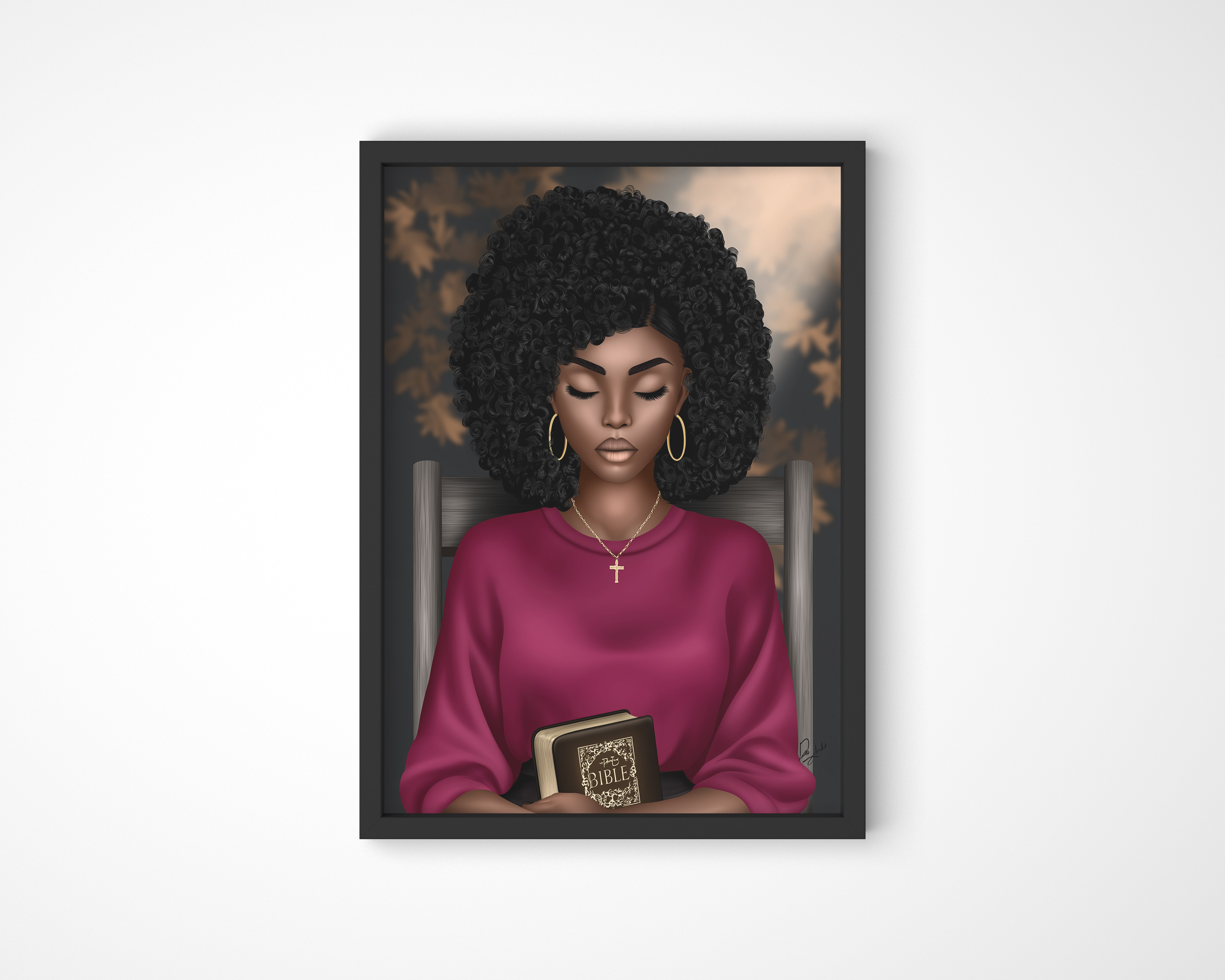 Modern Afro Woman Wall Art