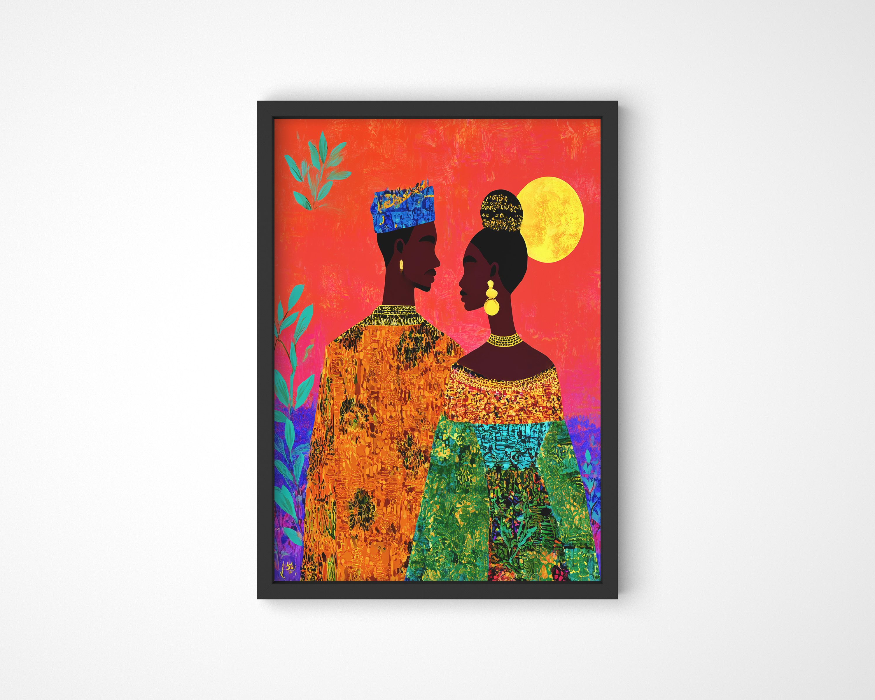 African Couple Art Print