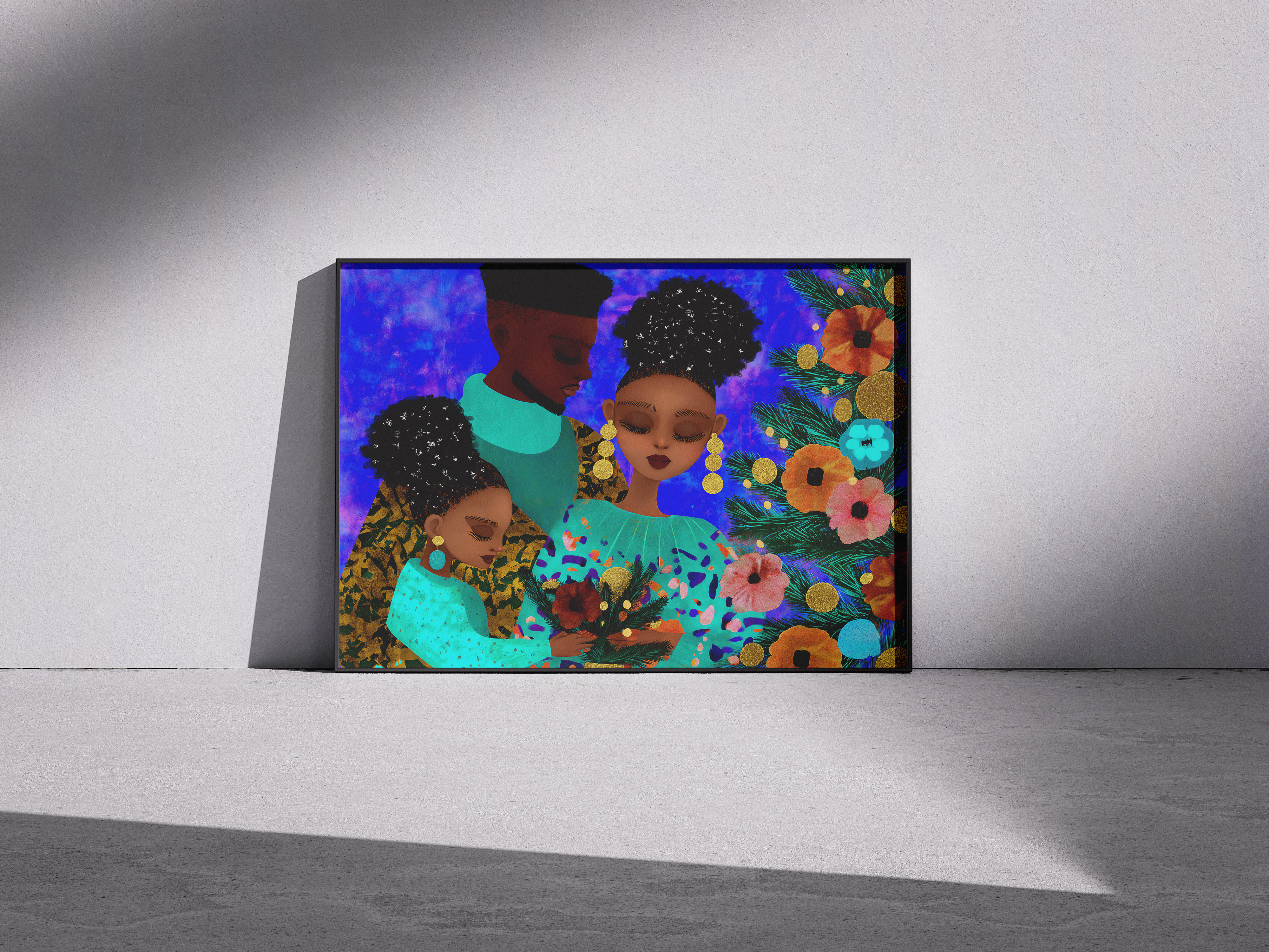 Vibrant Family Portrait Art Print