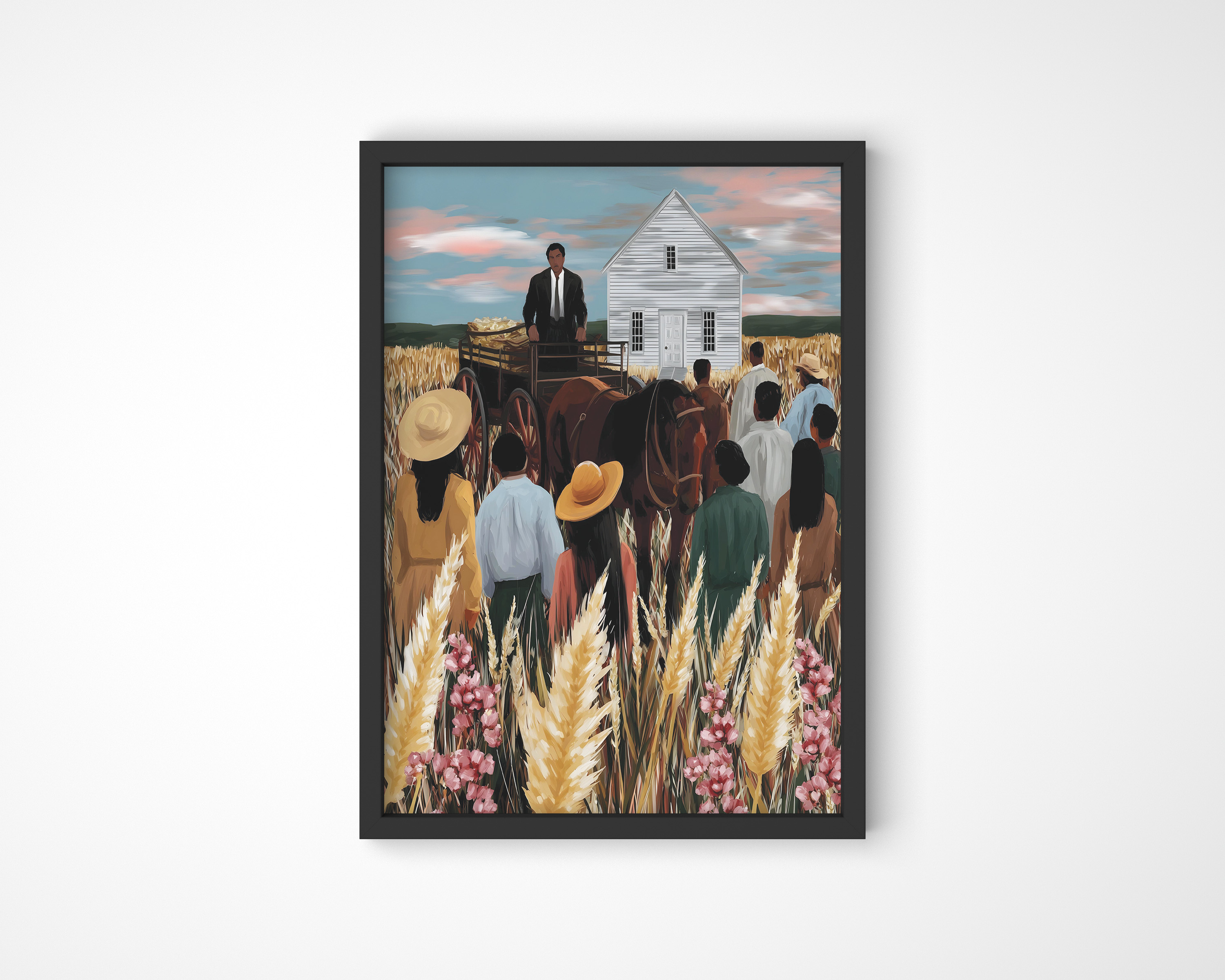 Rural Gathering Art Print