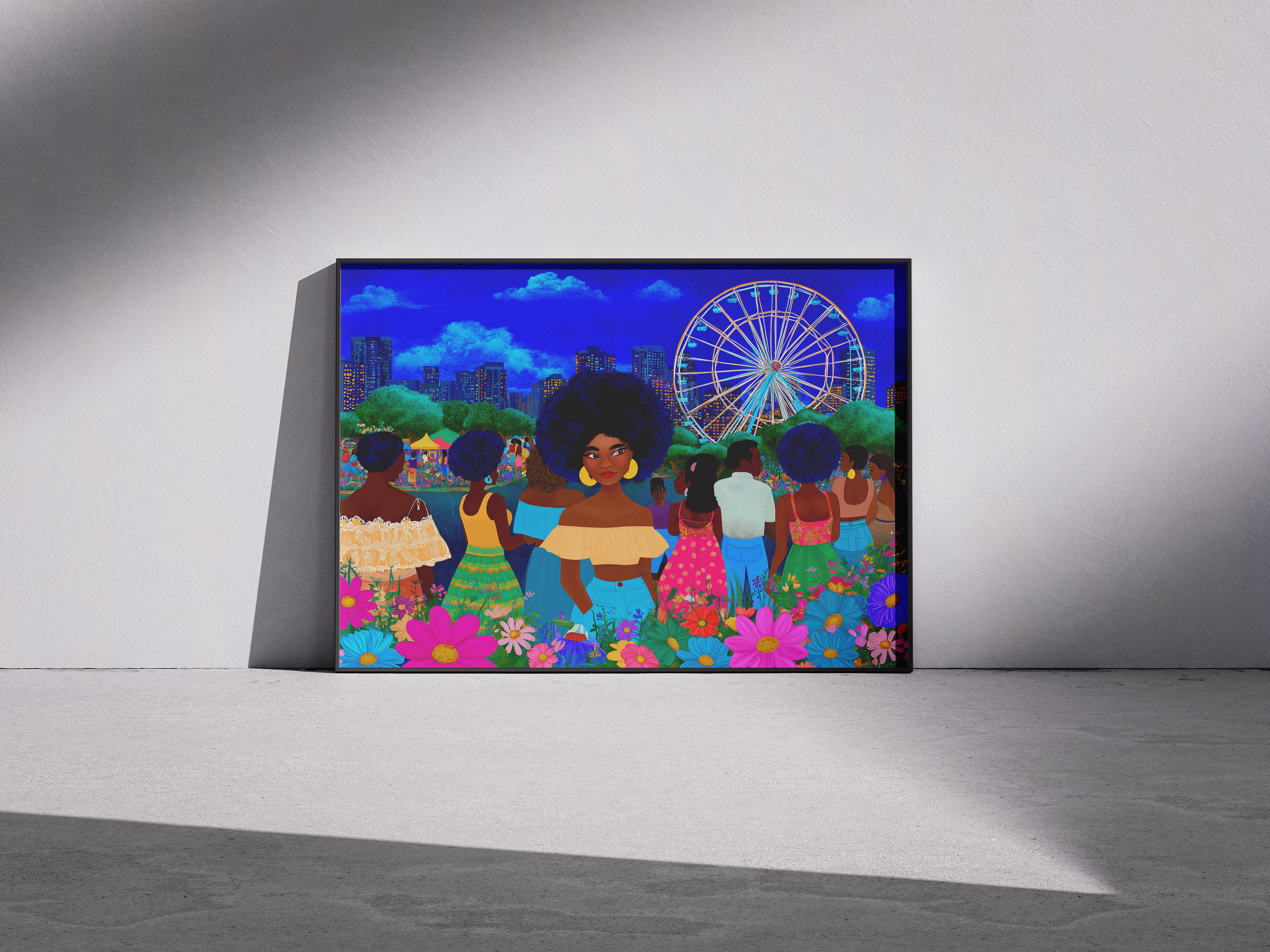 Colorful Festival Scene Art Print