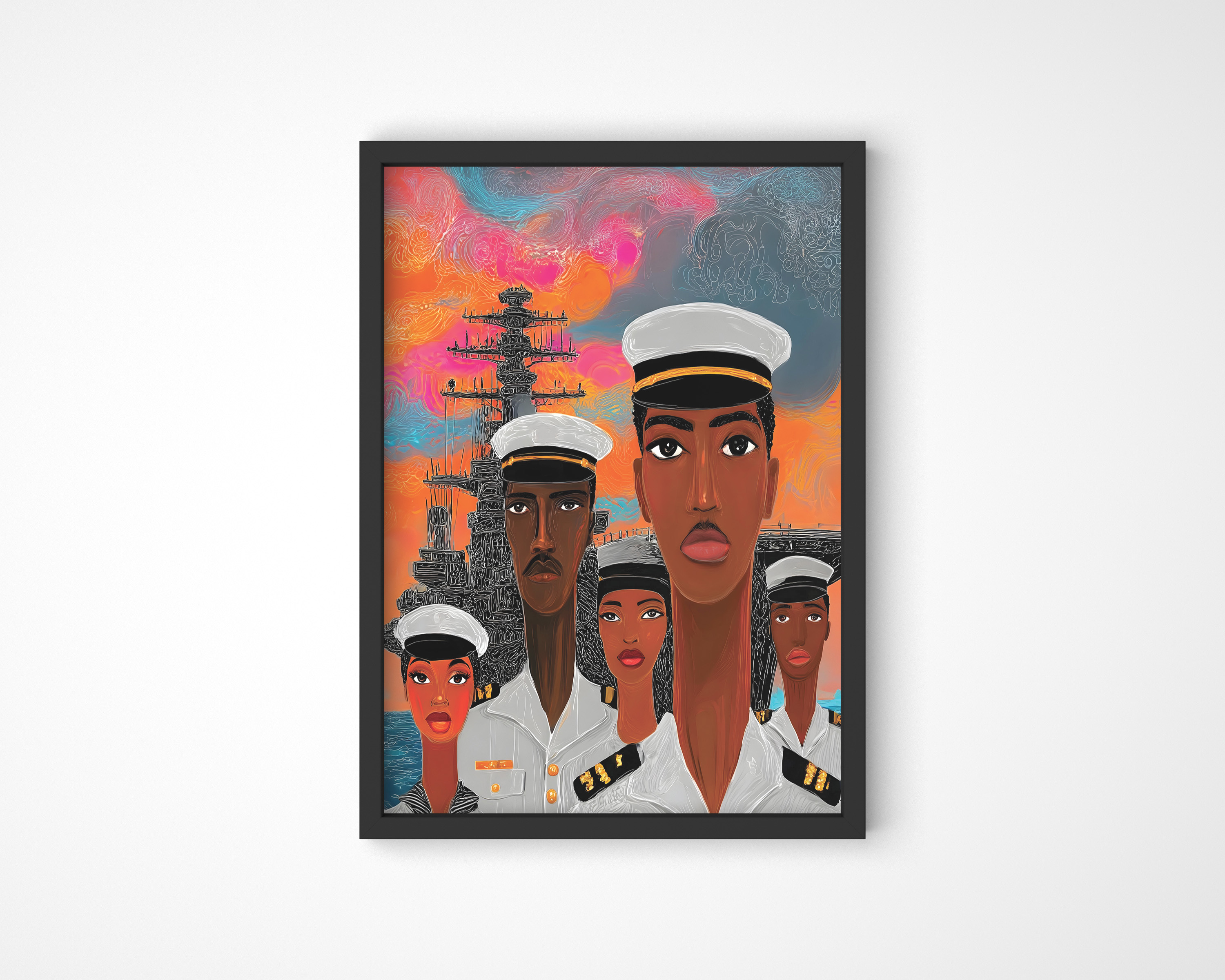 Navy Officers Art Print