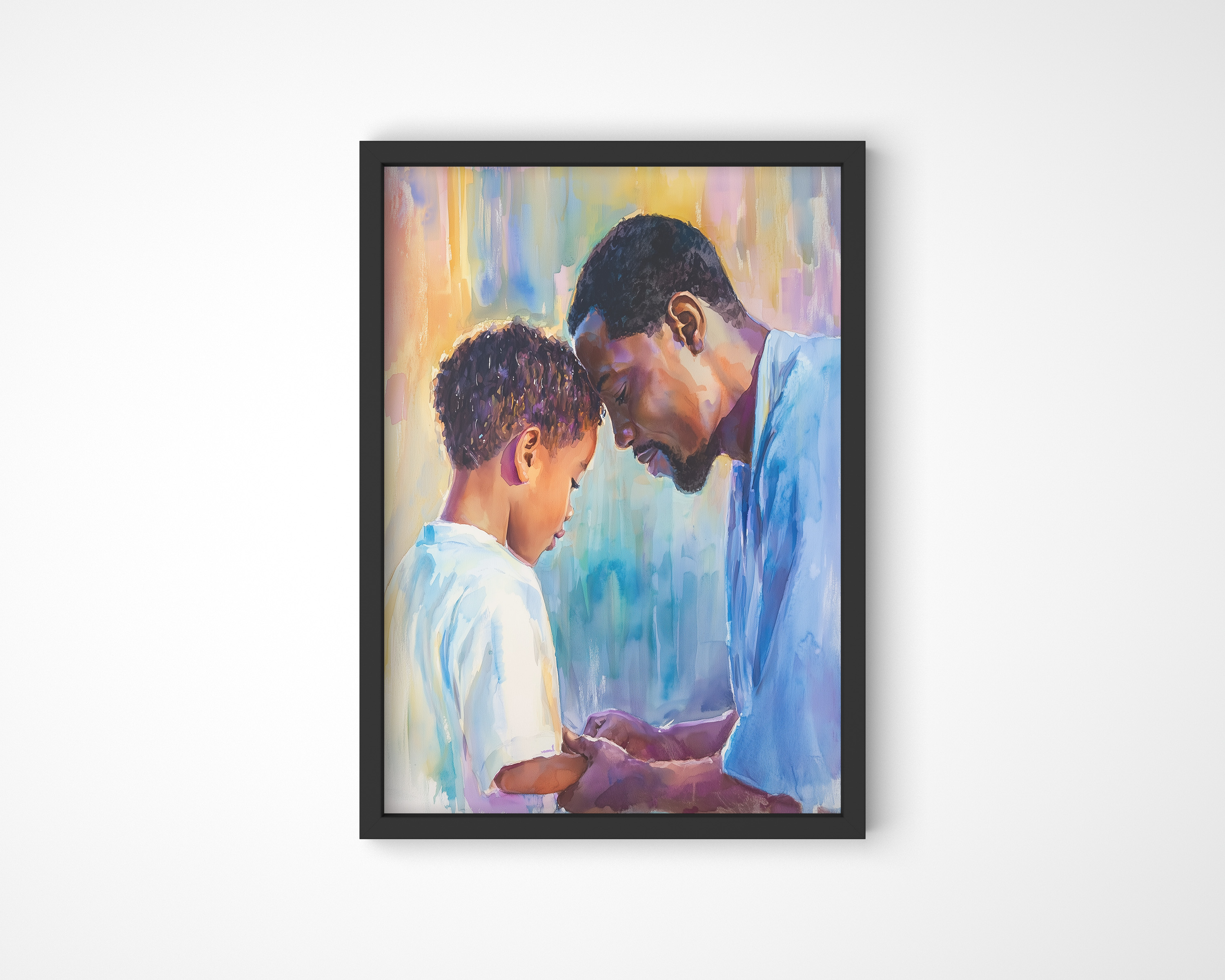 Father and Son Framed Painting
