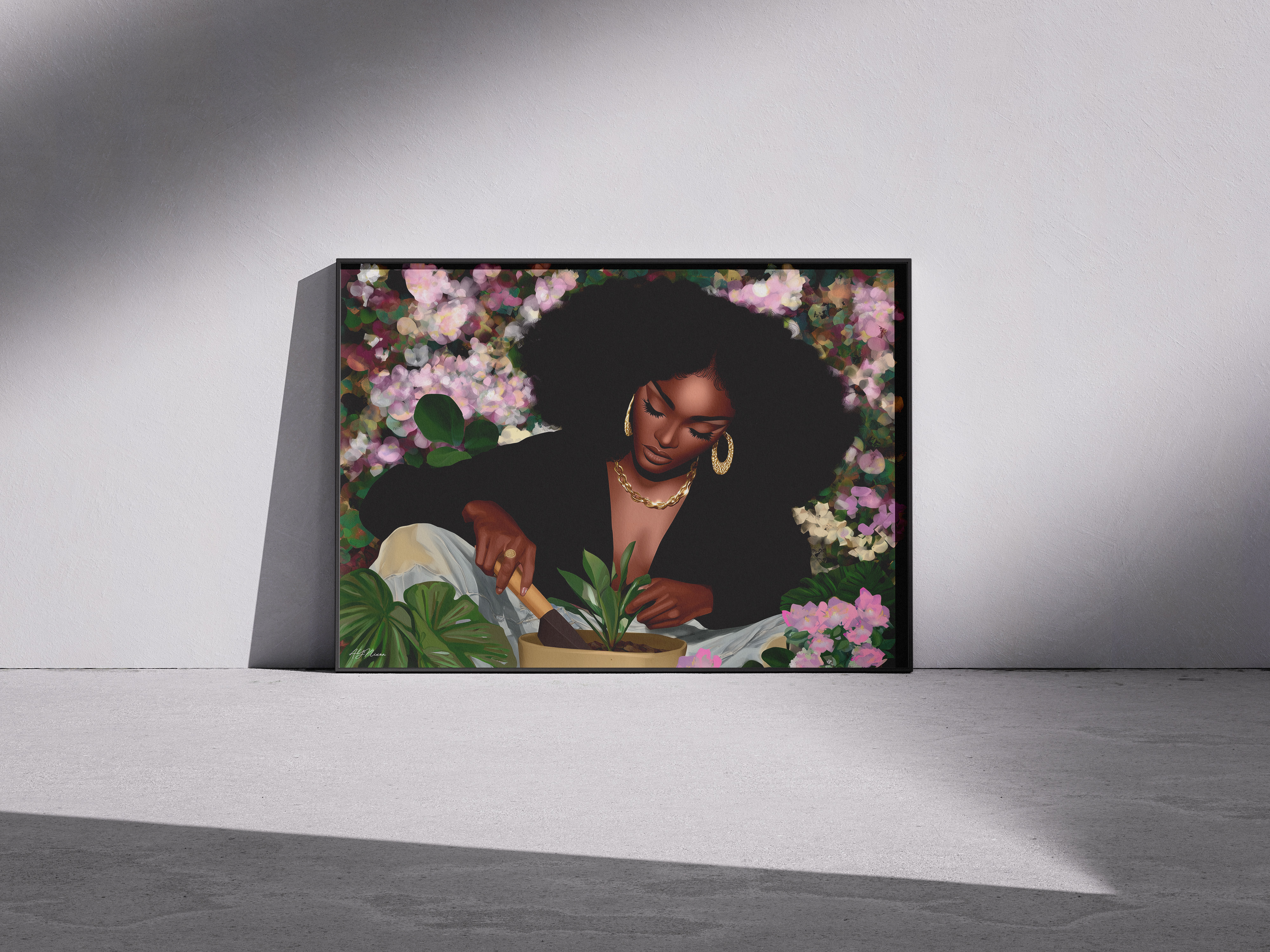 Floral Portrait Art Print