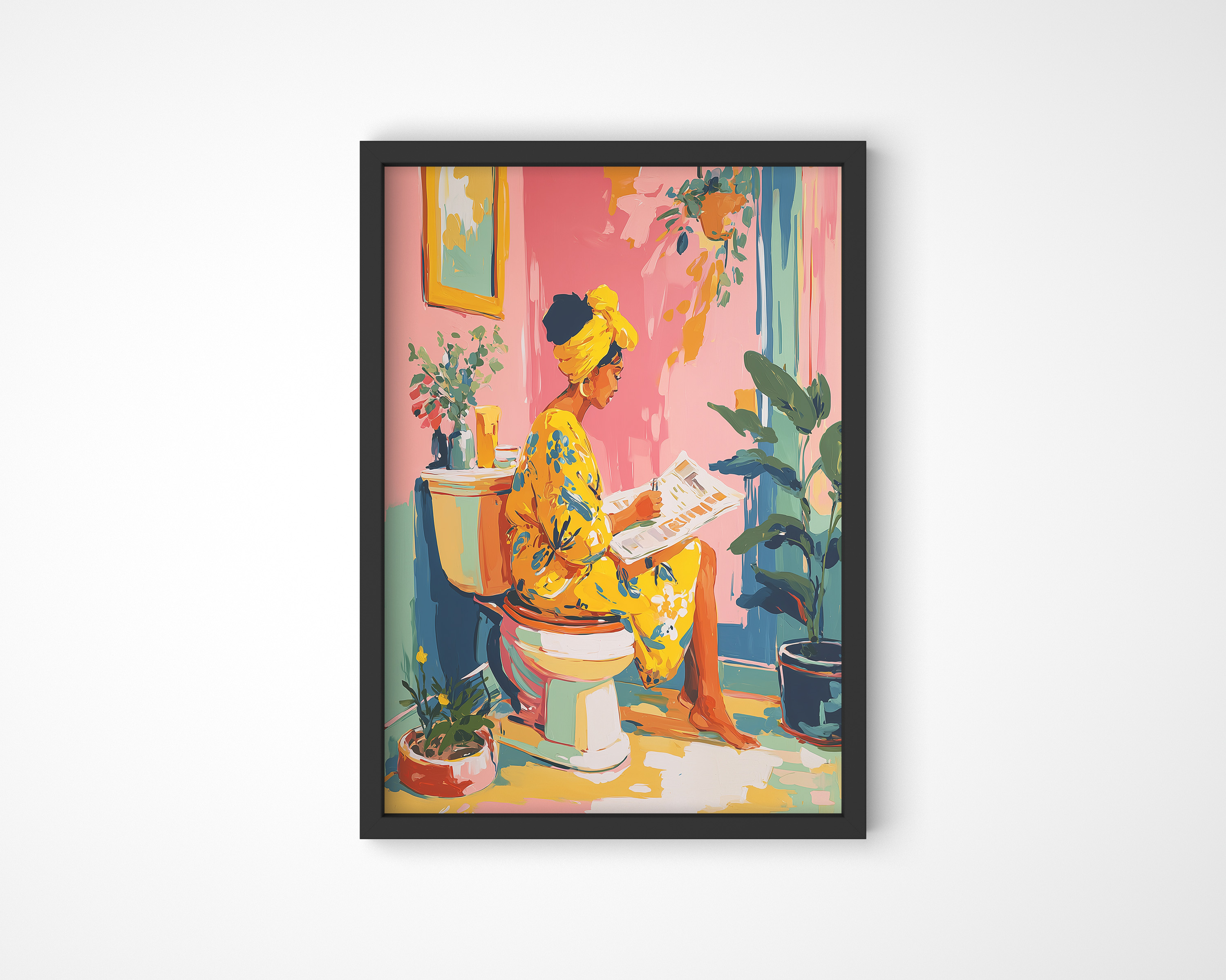 Colorful Bathroom Art Print