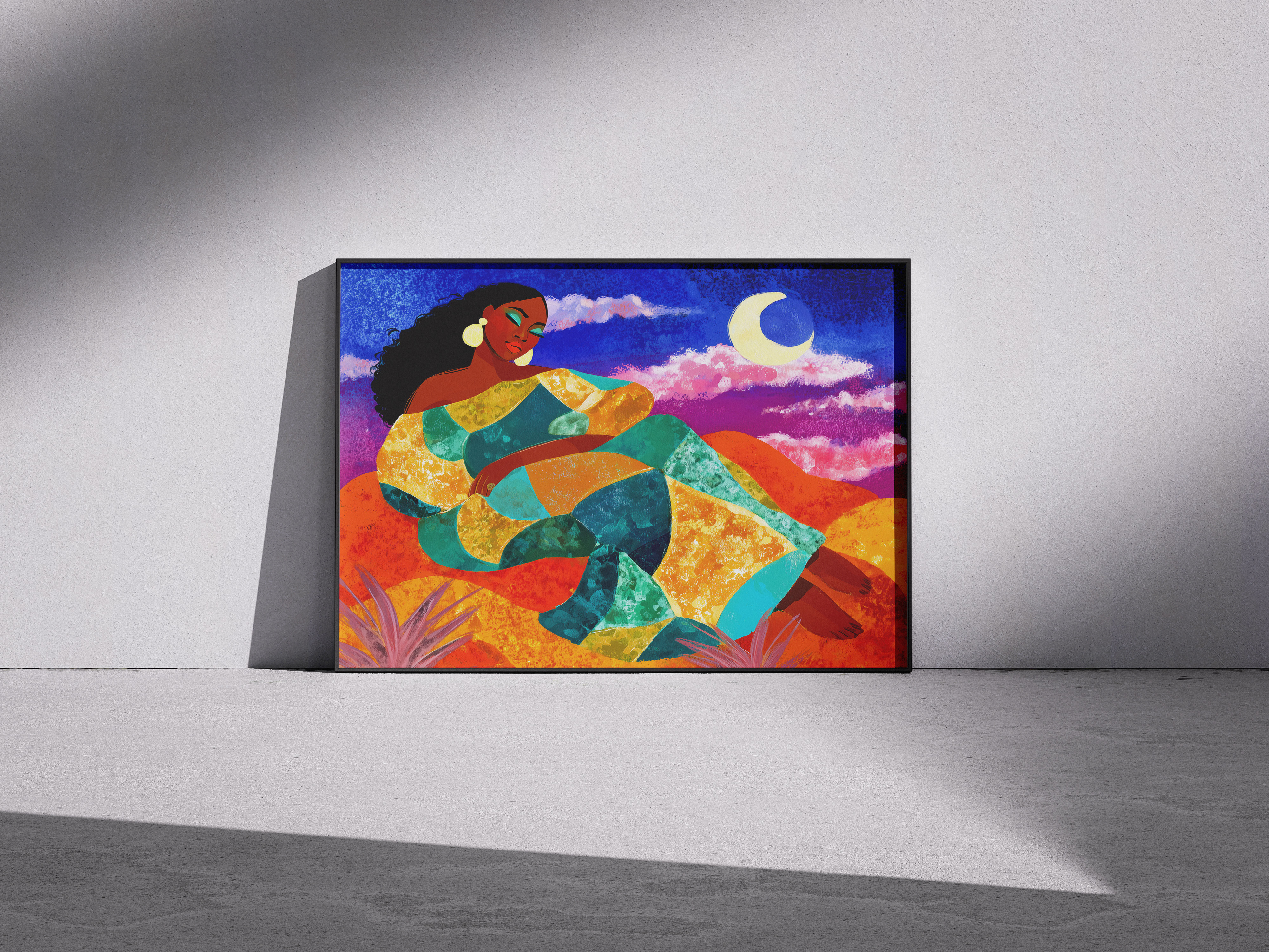 Modern Abstract Woman Art Print