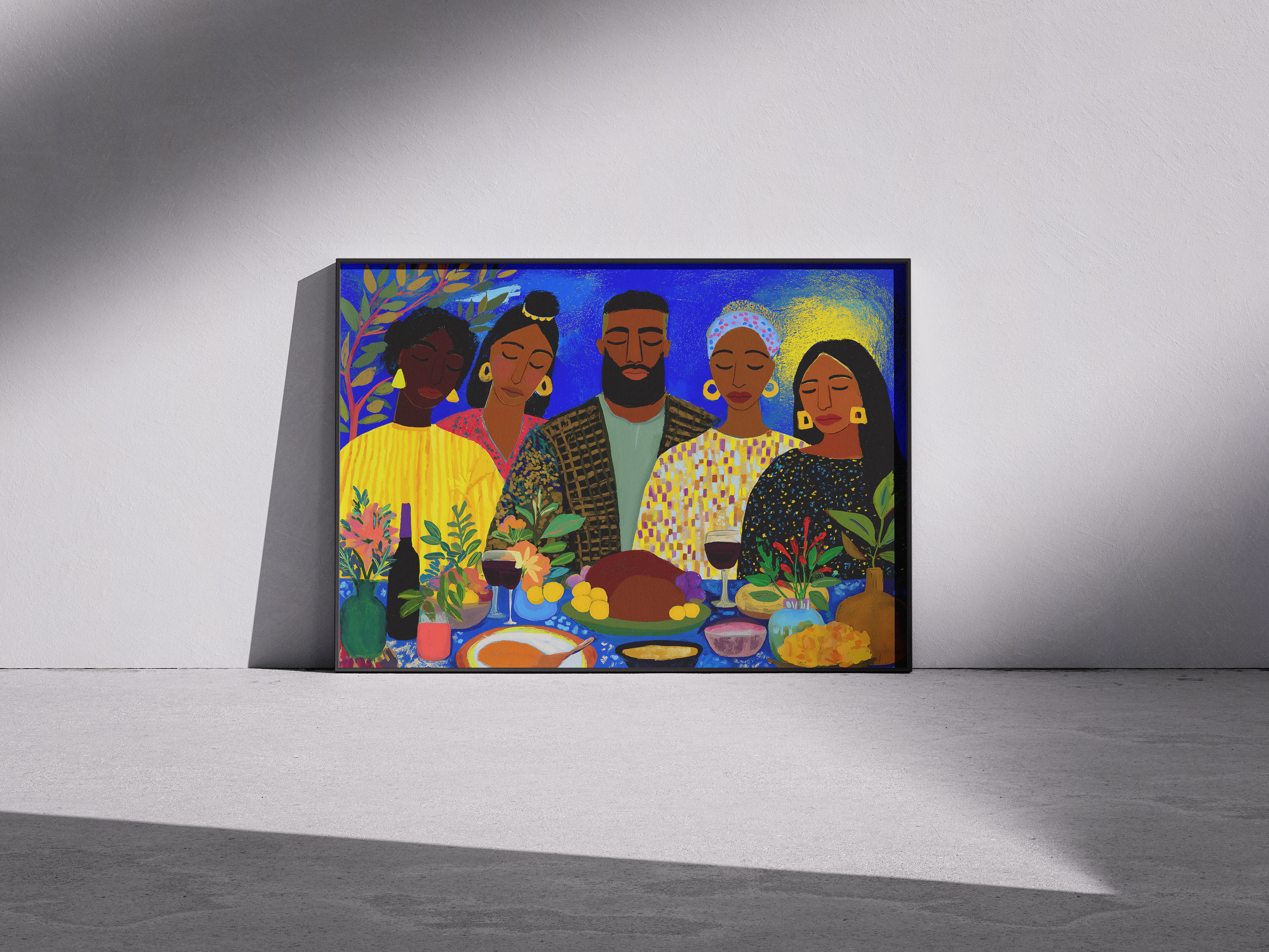 Contemporary Family Dinner Art Print