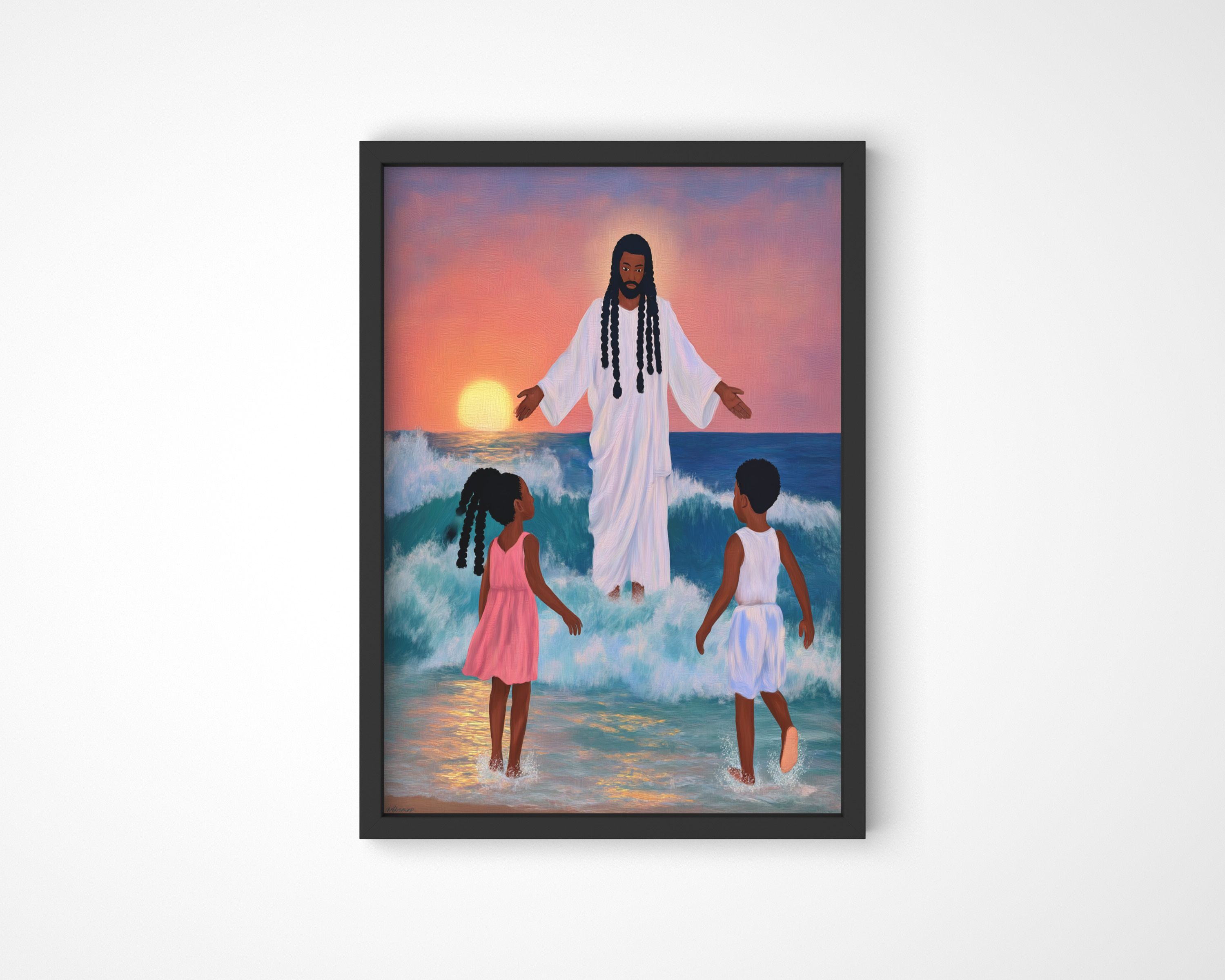 Framed Spiritual Beach Artwork
