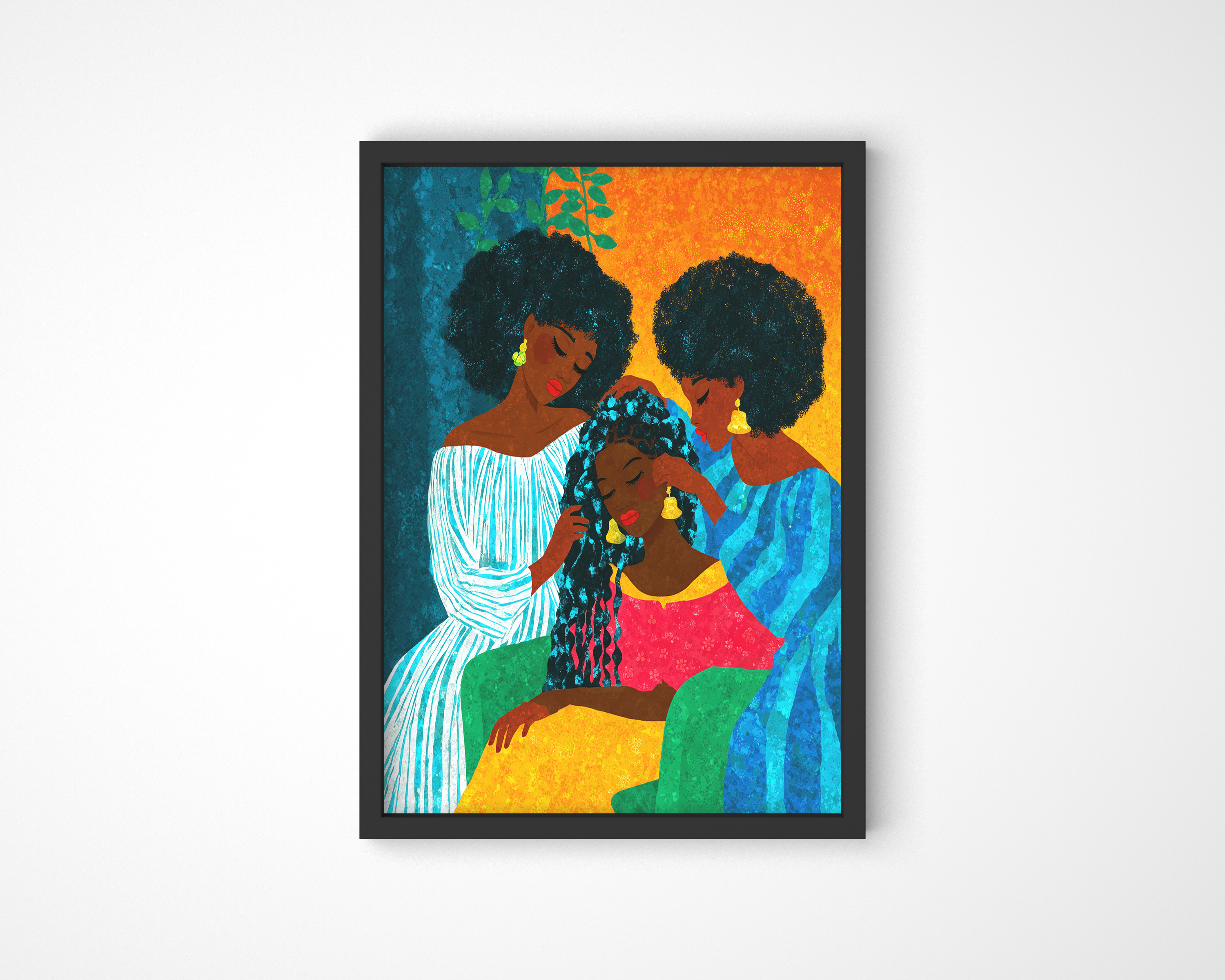 Braided Sisterhood Art Print