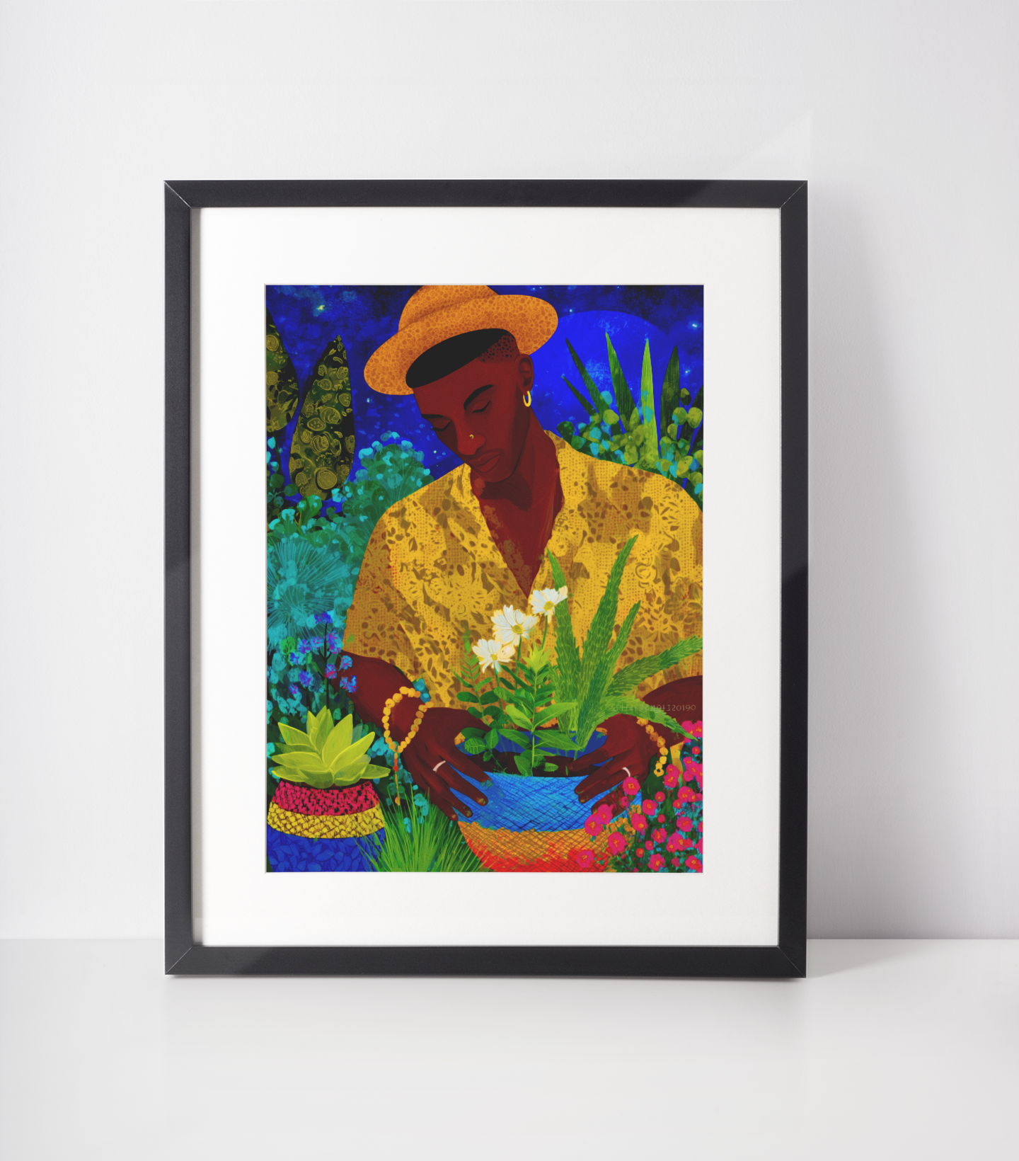 Framed Colorful Botanical Art Print