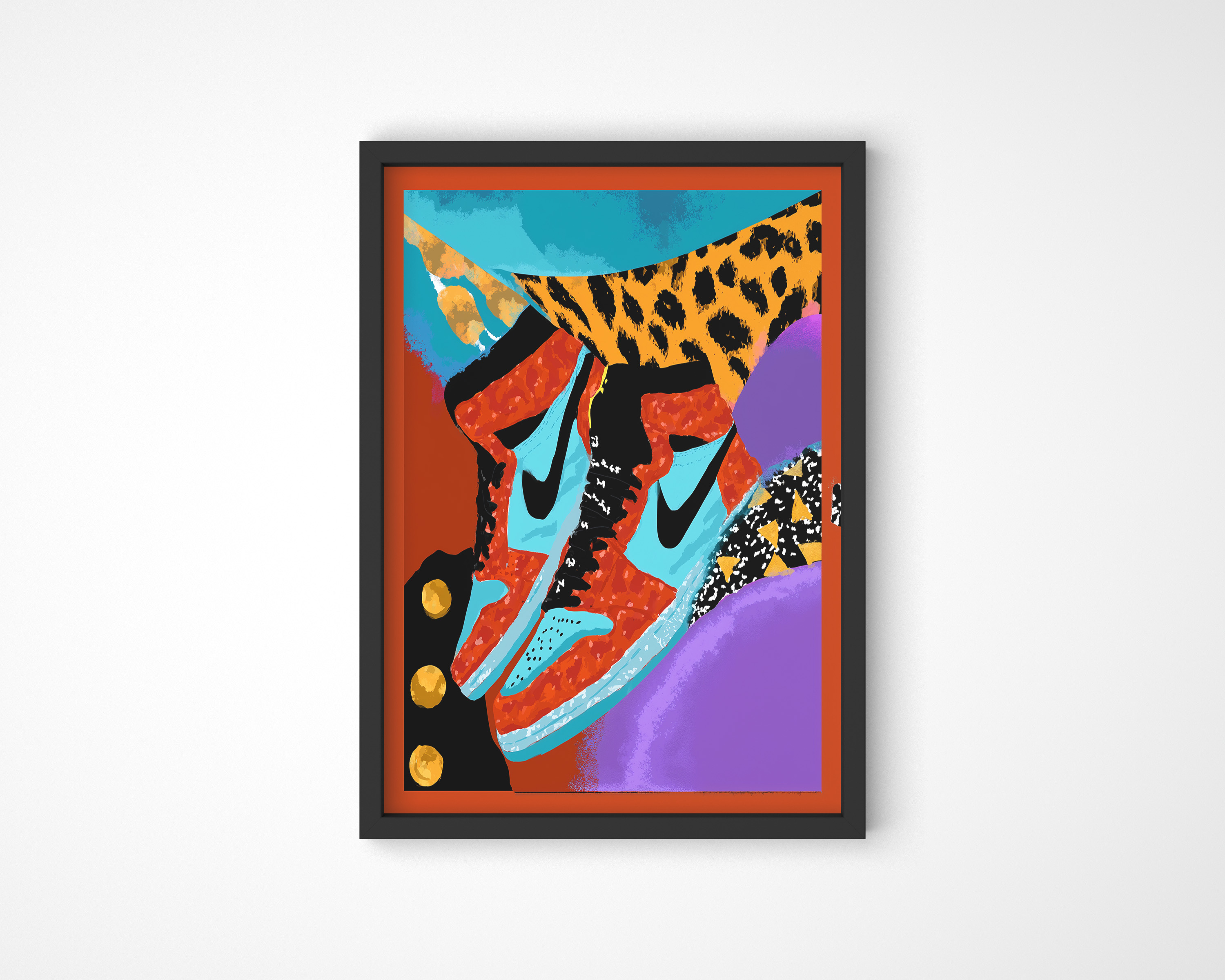Pop Art Sneakers Wall Print