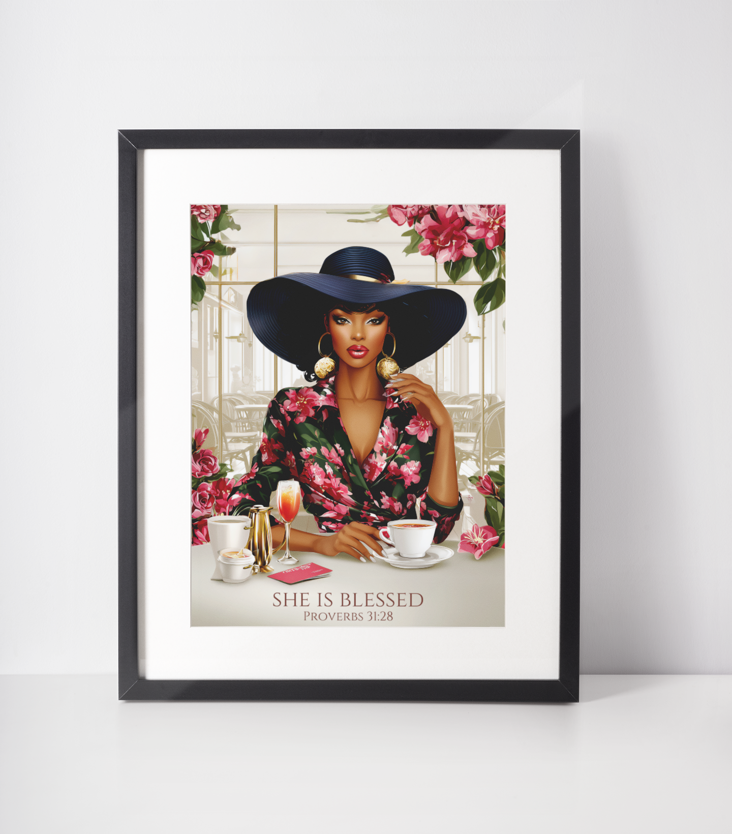 She Is Blessed Framed Art Print