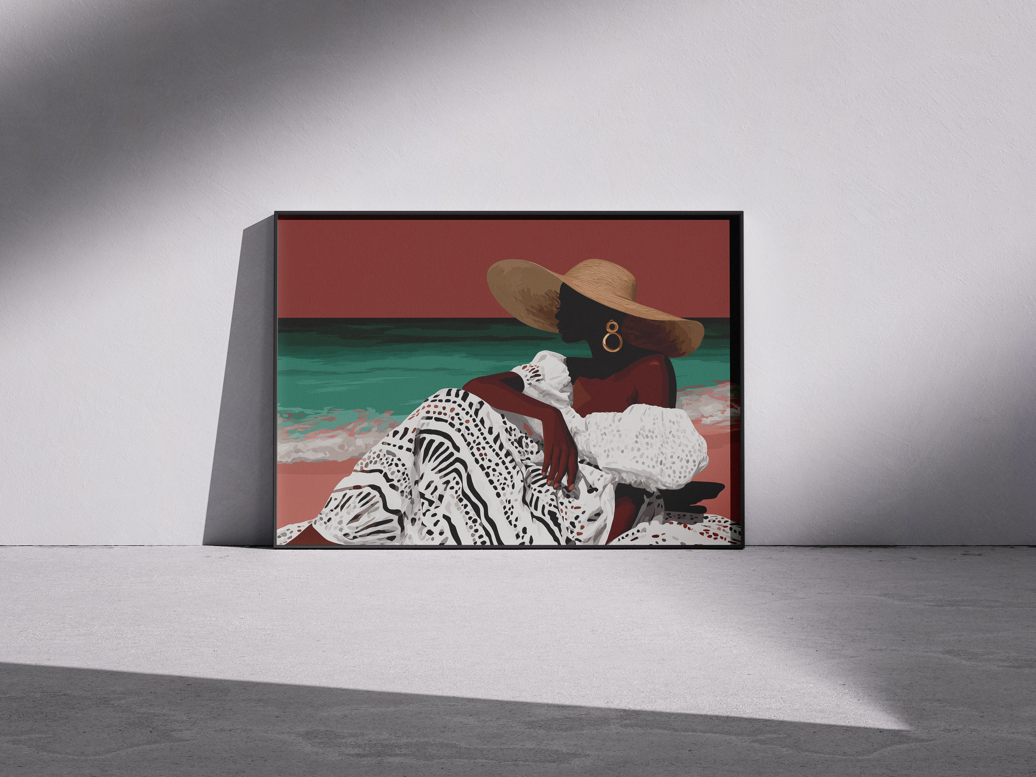 Beach Lady Art Print