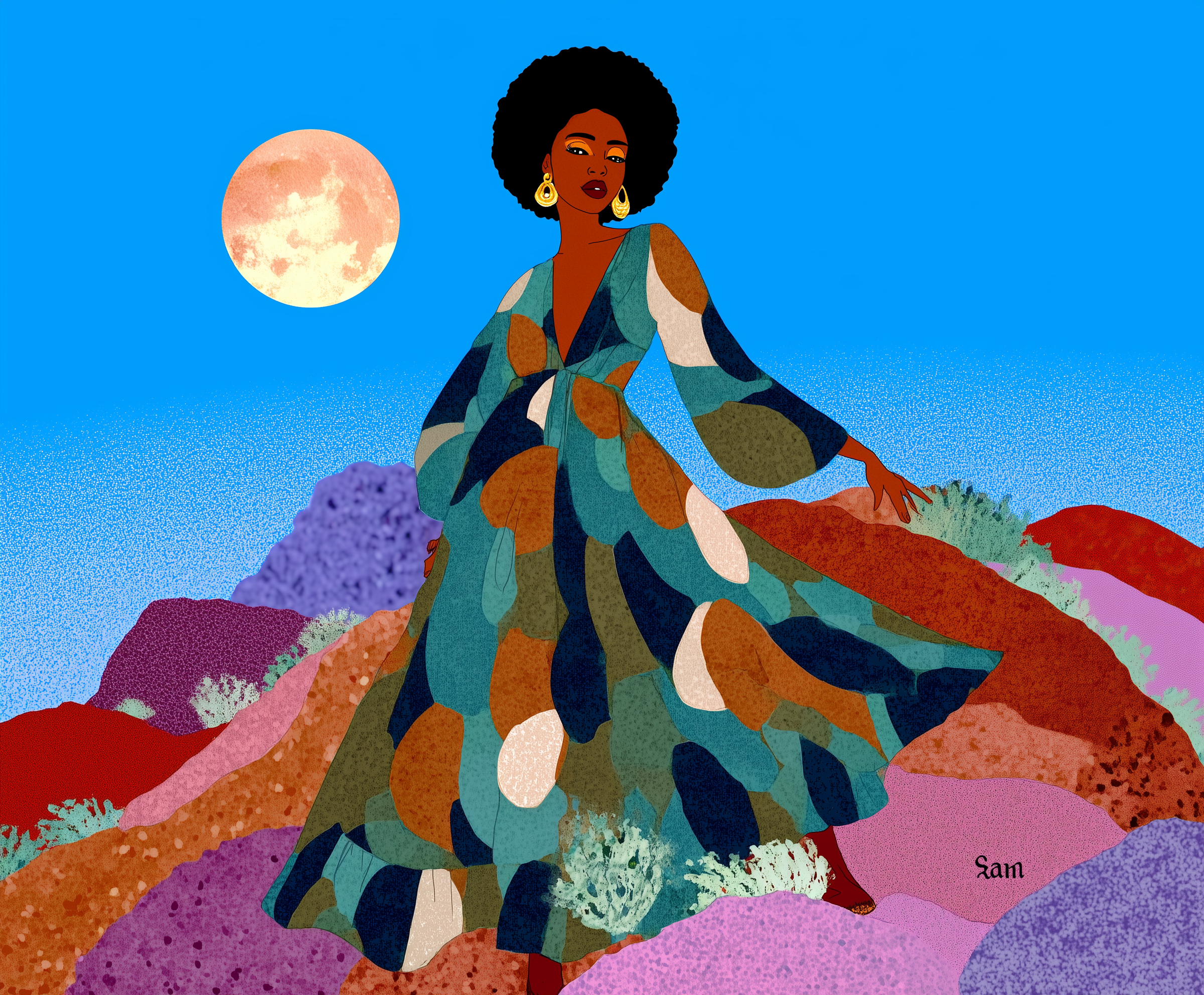 Colorful Landscape Art Print