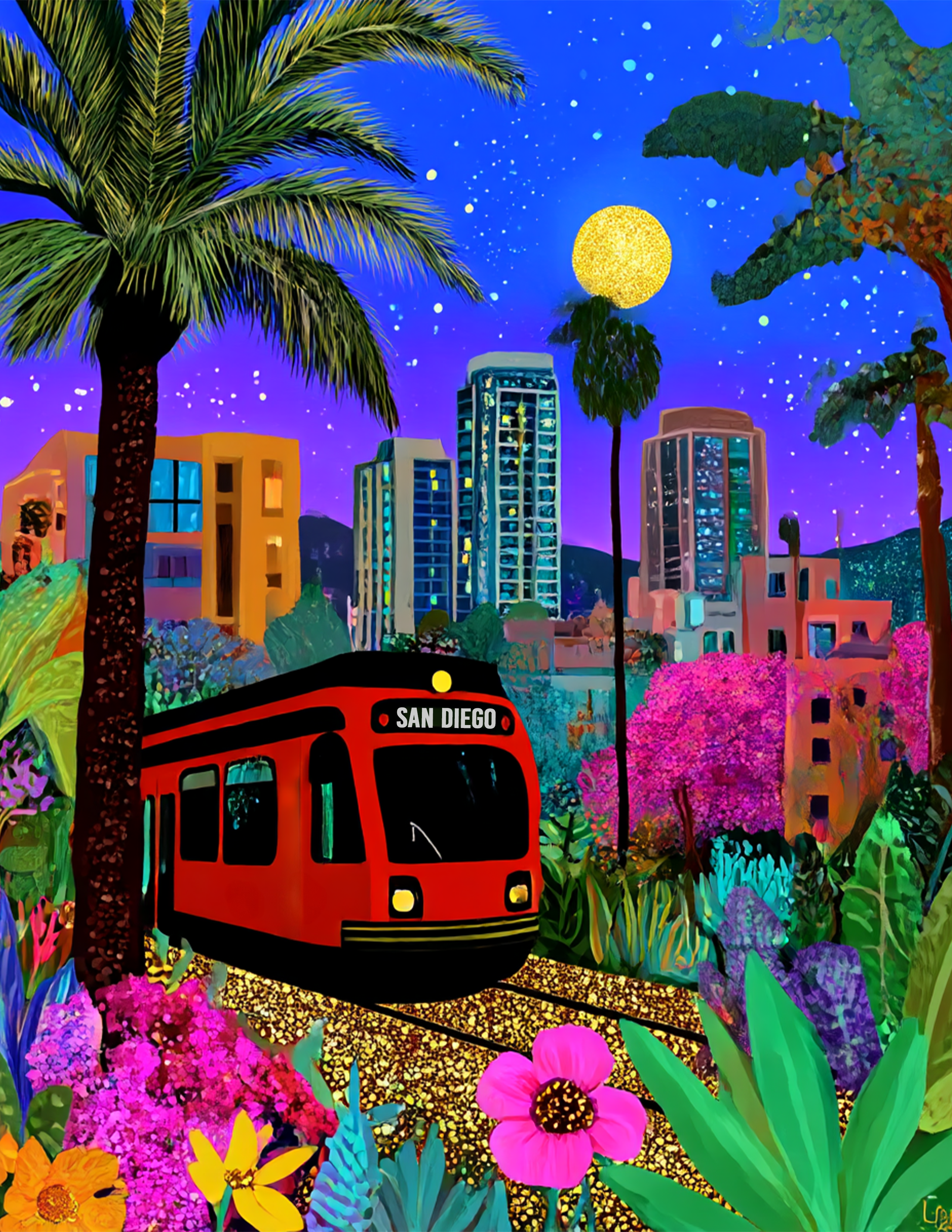 San Diego Cityscape Art Print